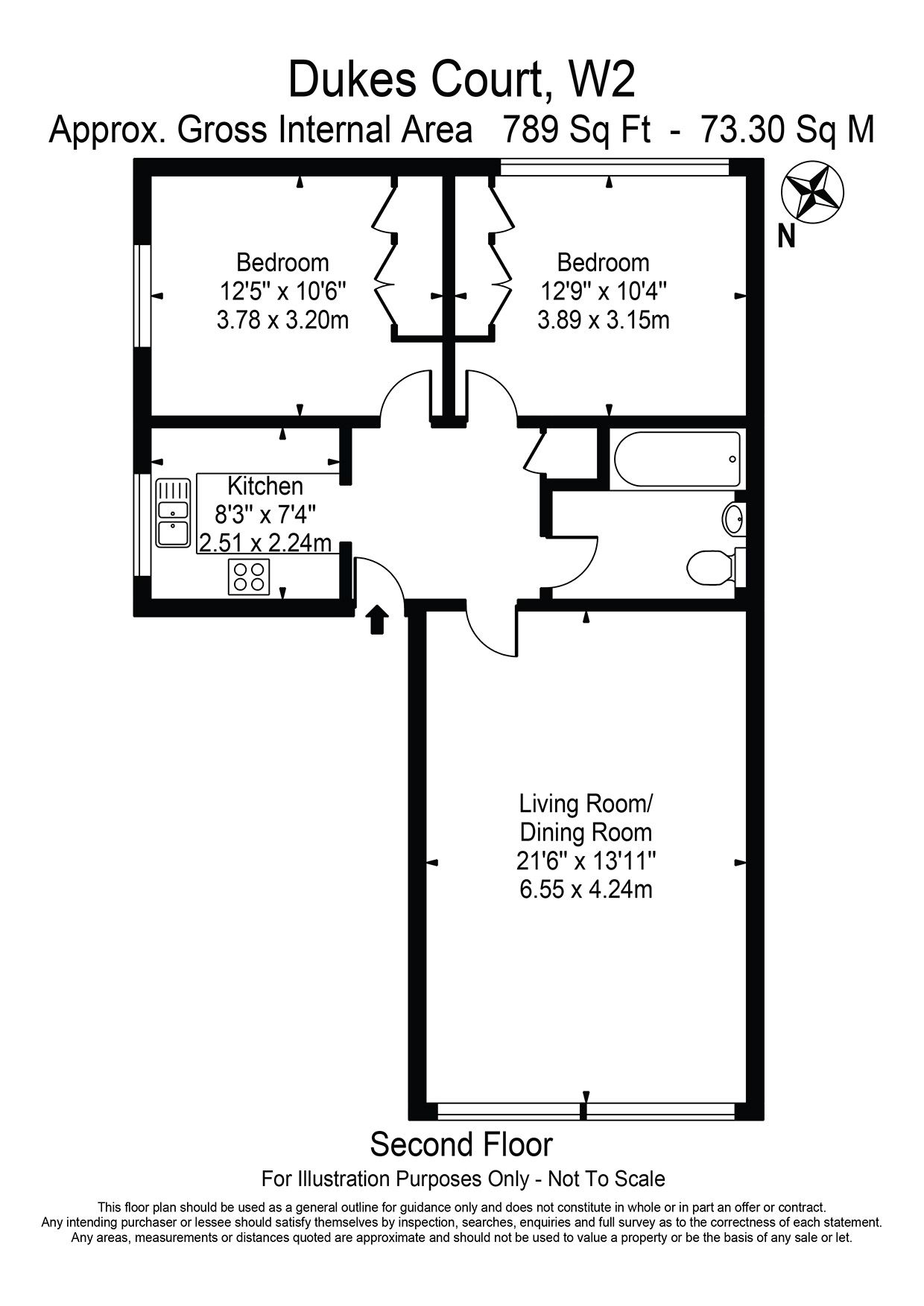 3 Dukes Court, London floorplan