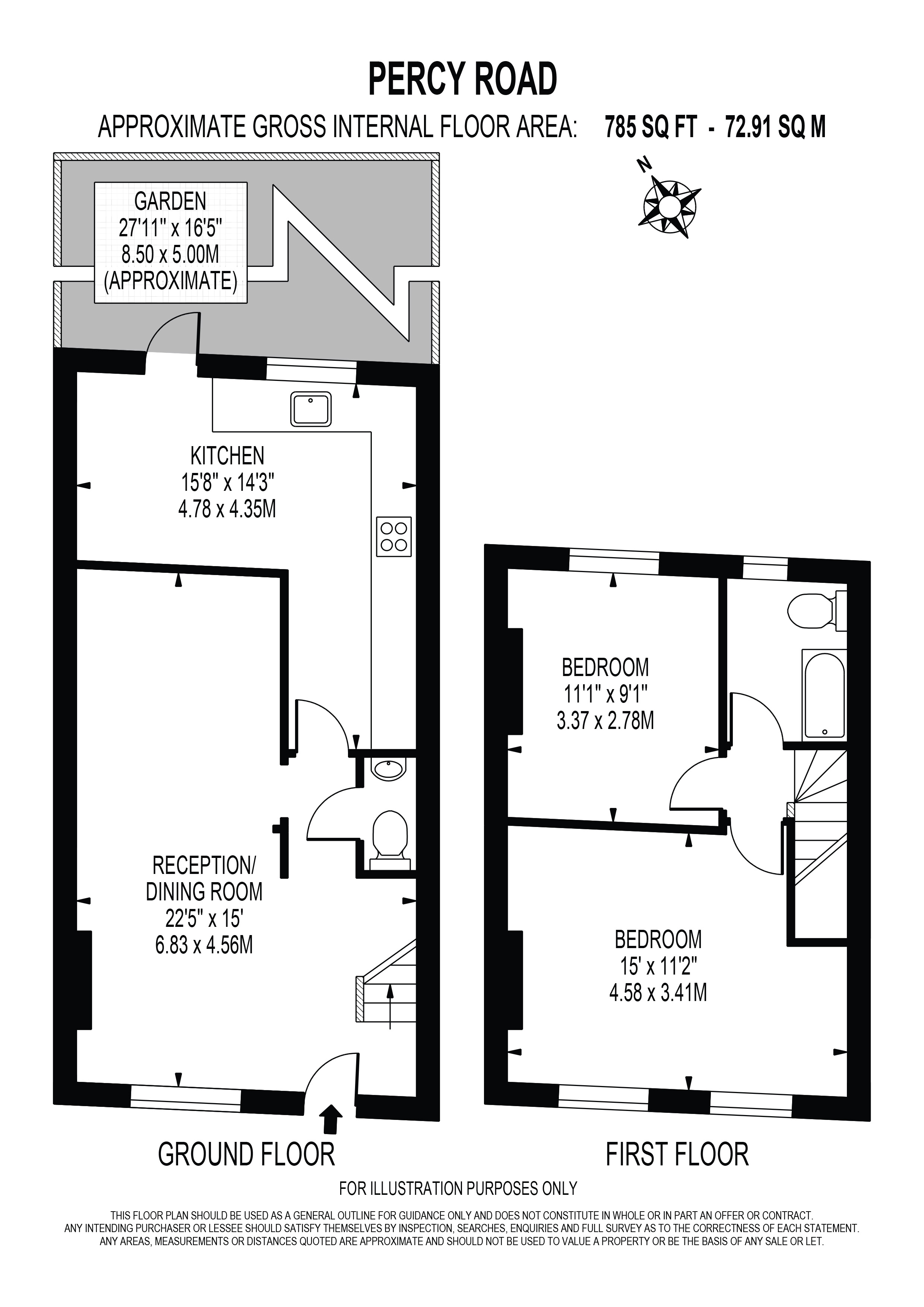 33, Percy Road, London floorplan