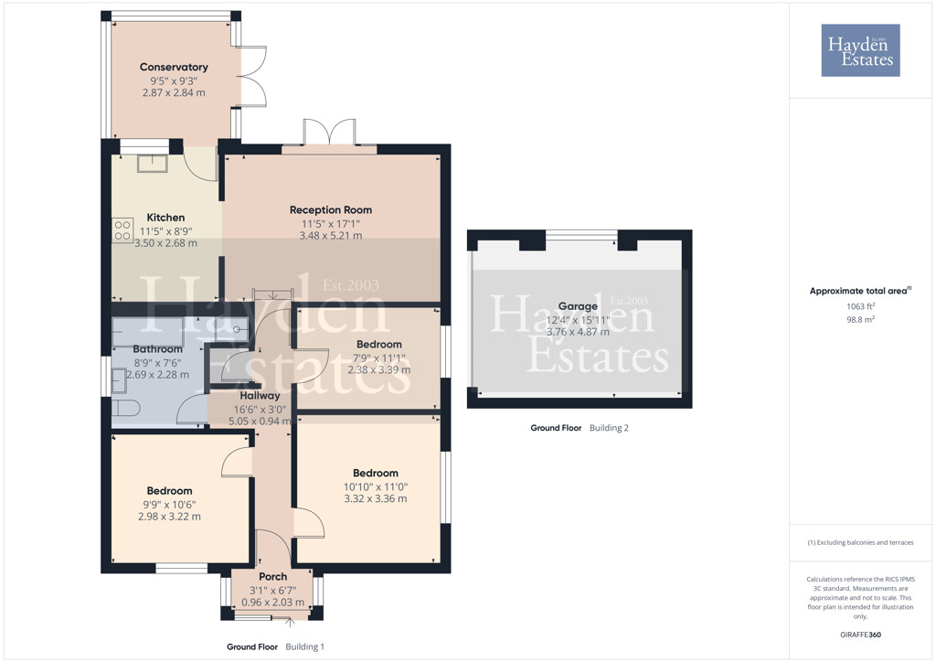 Petty Bridge Bungalow, Avenbury Lane, BROMYARD floorplan