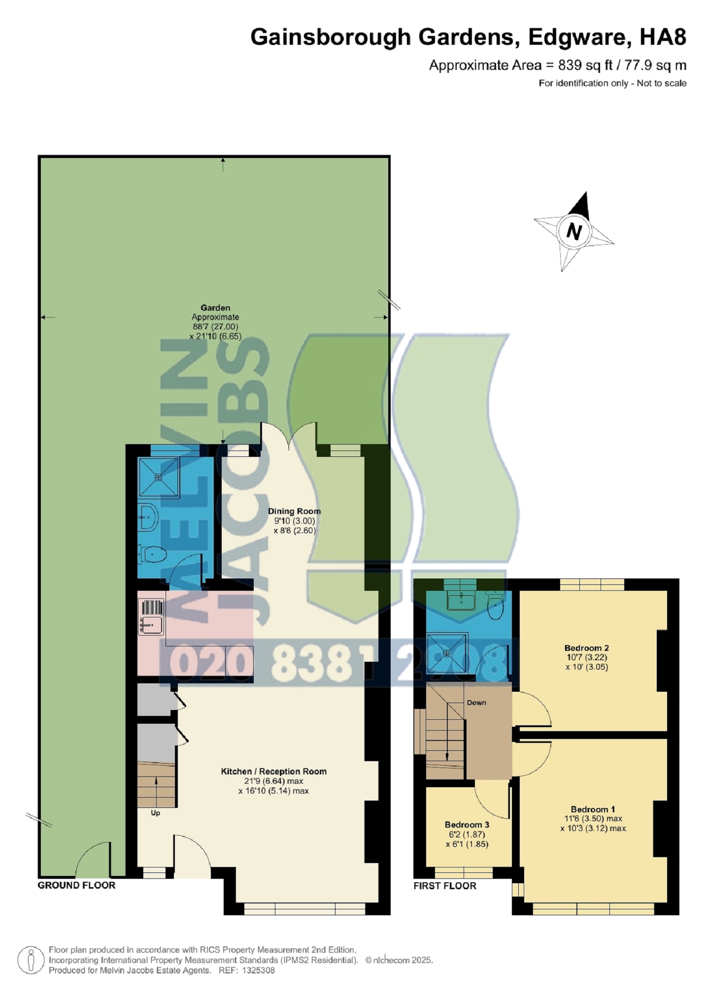 50, Gainsborough Gardens, Edgware floorplan