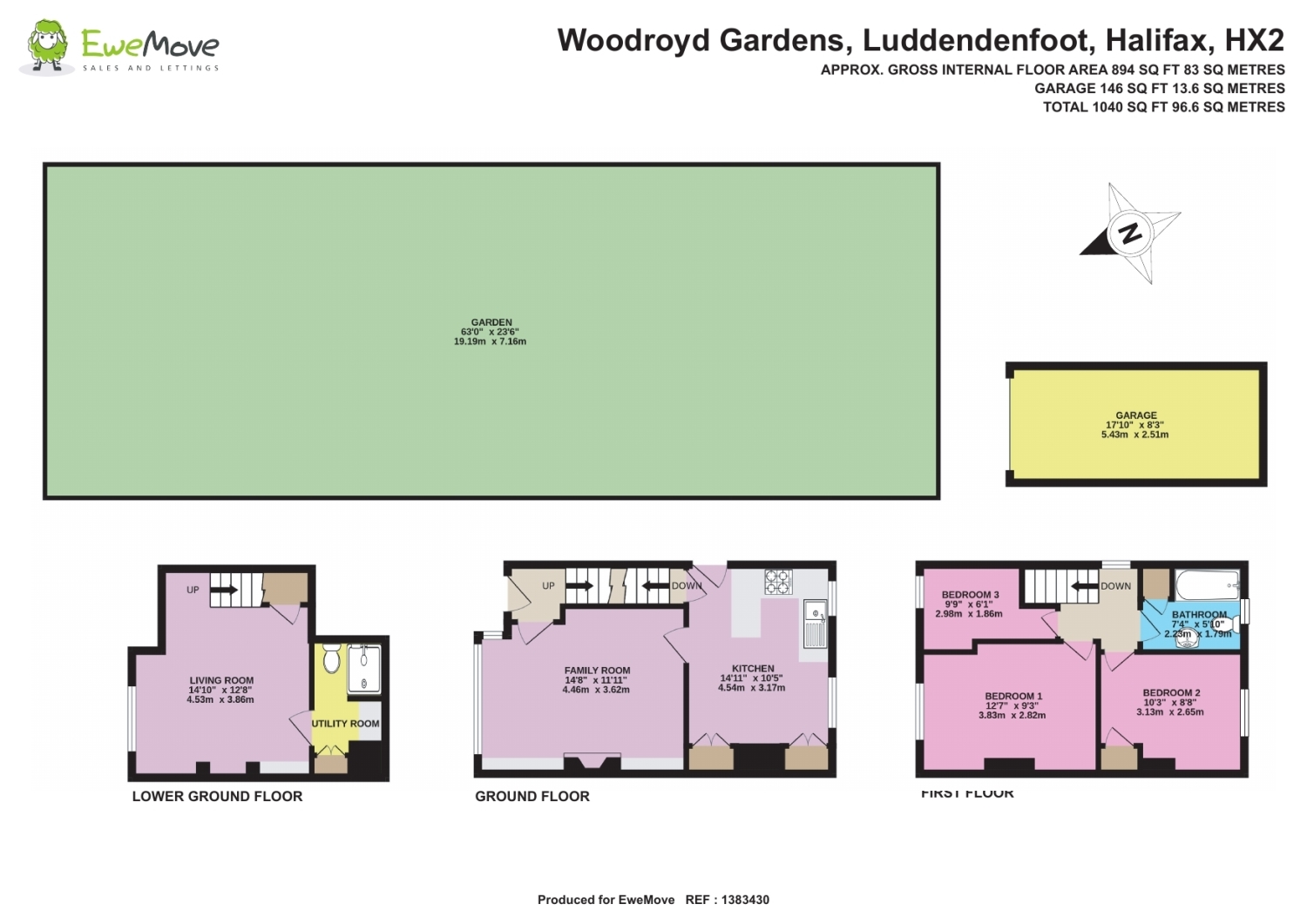 19, Woodroyd Gardens, Halifax floorplan
