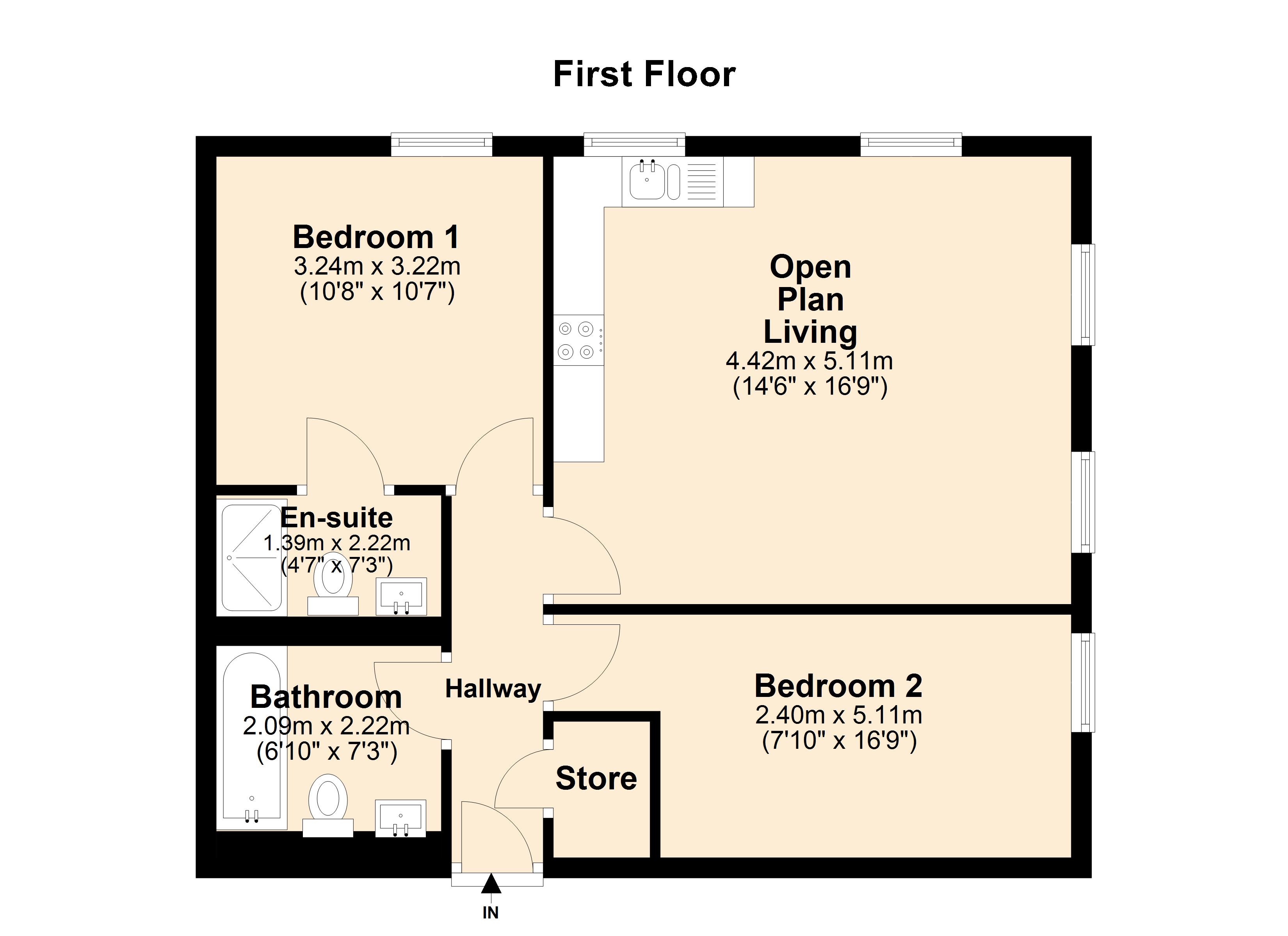 Apartment 3, 5, Camden Grove, Birmingham floorplan