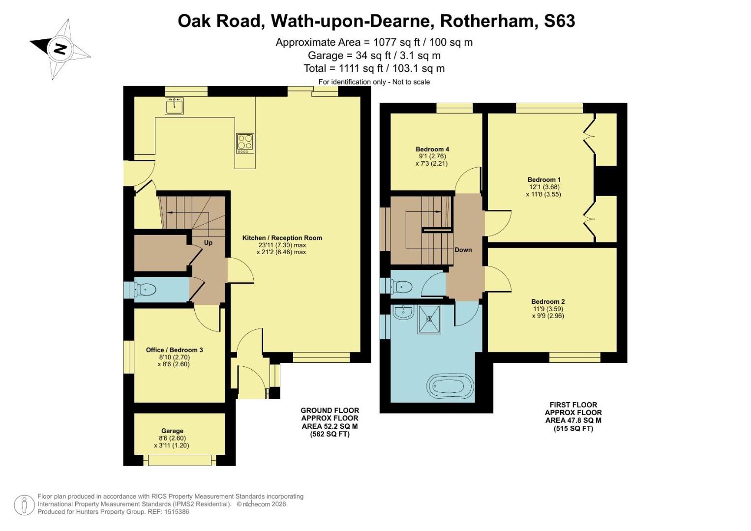 163, Oak Road, Rotherham floorplan