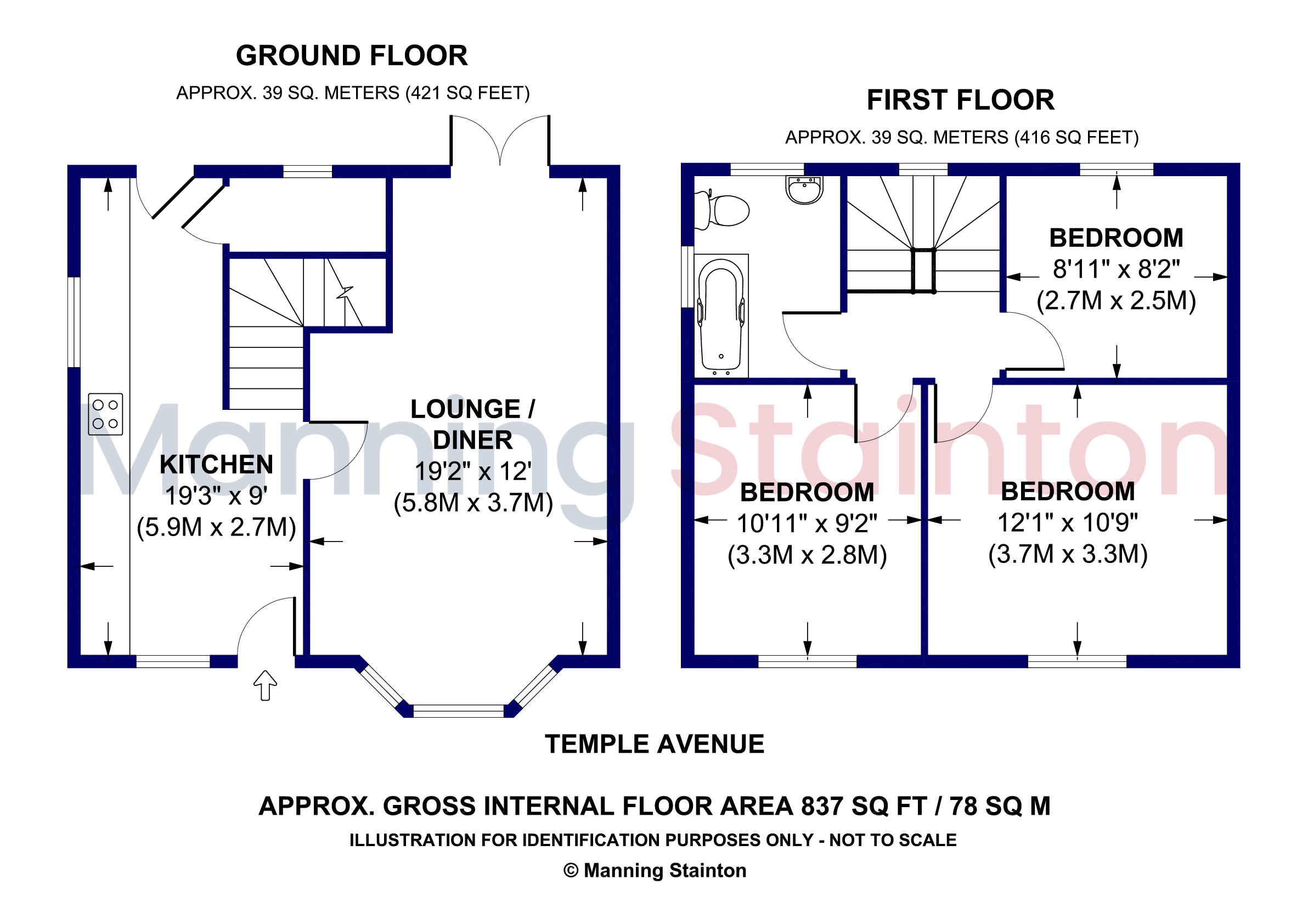 Temple Avenue, Leeds floorplan