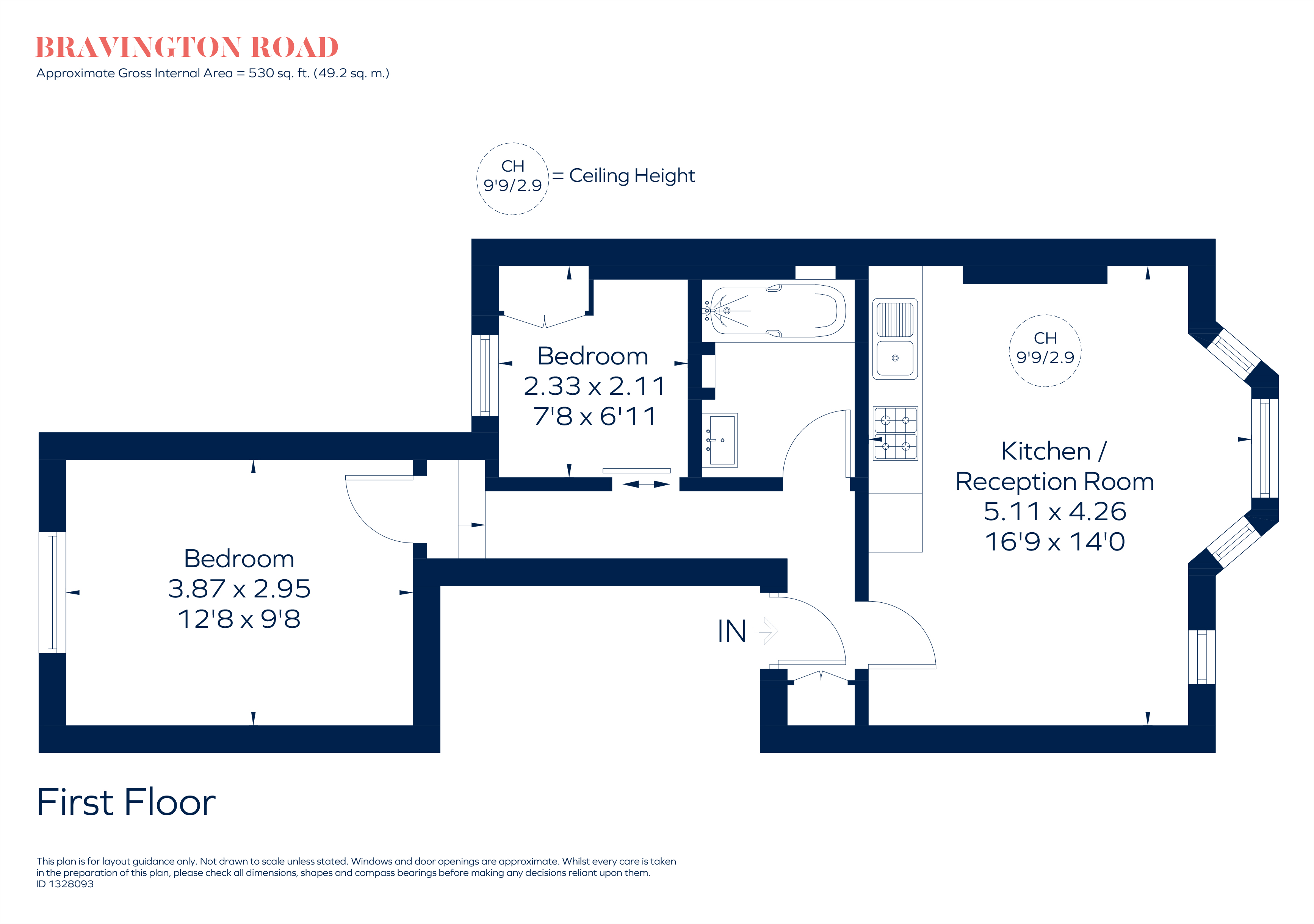63b, Bravington Road, London floorplan