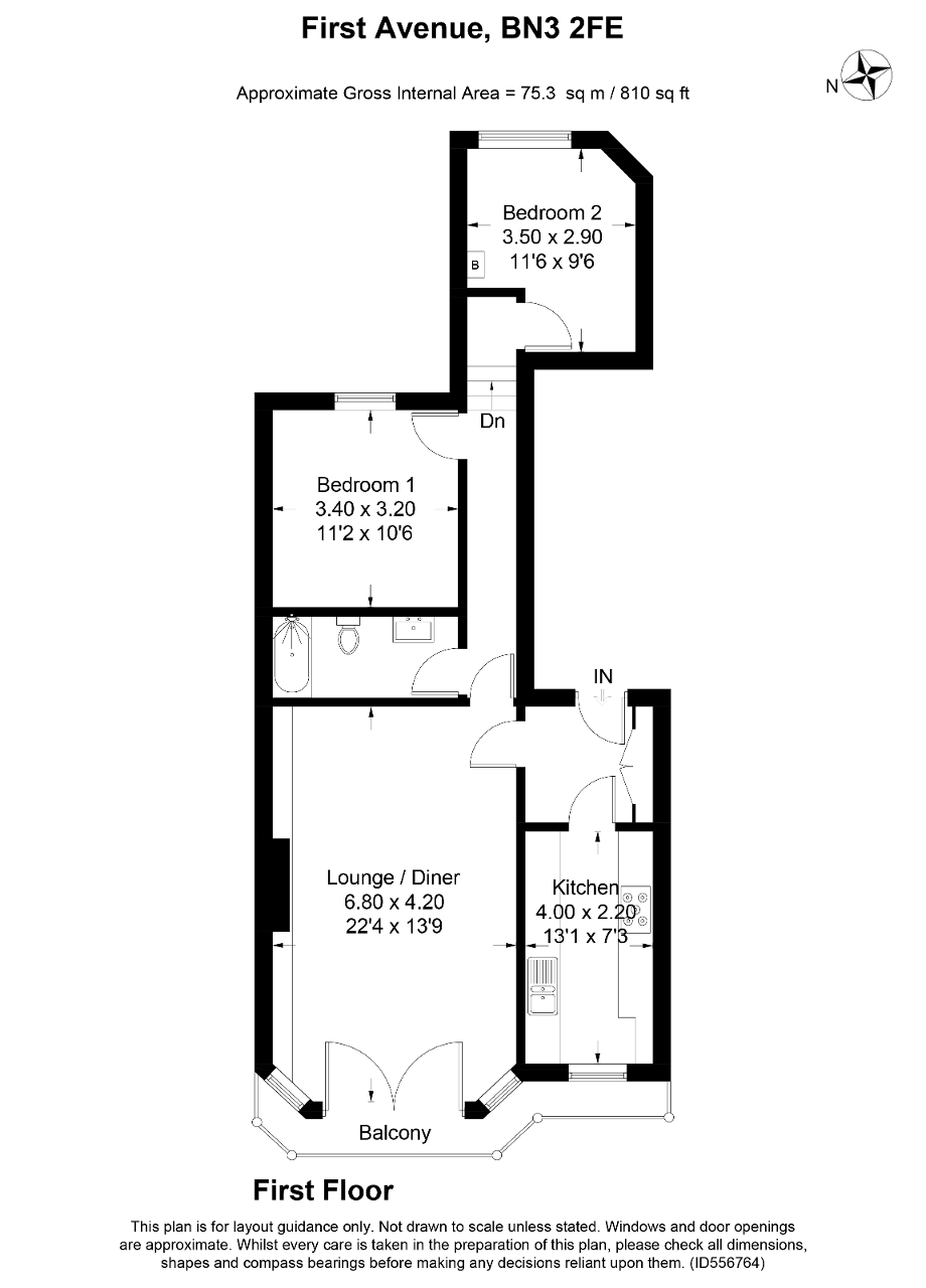 2 Bedrooms Flat for sale in First Avenue, Hove, East Sussex BN3