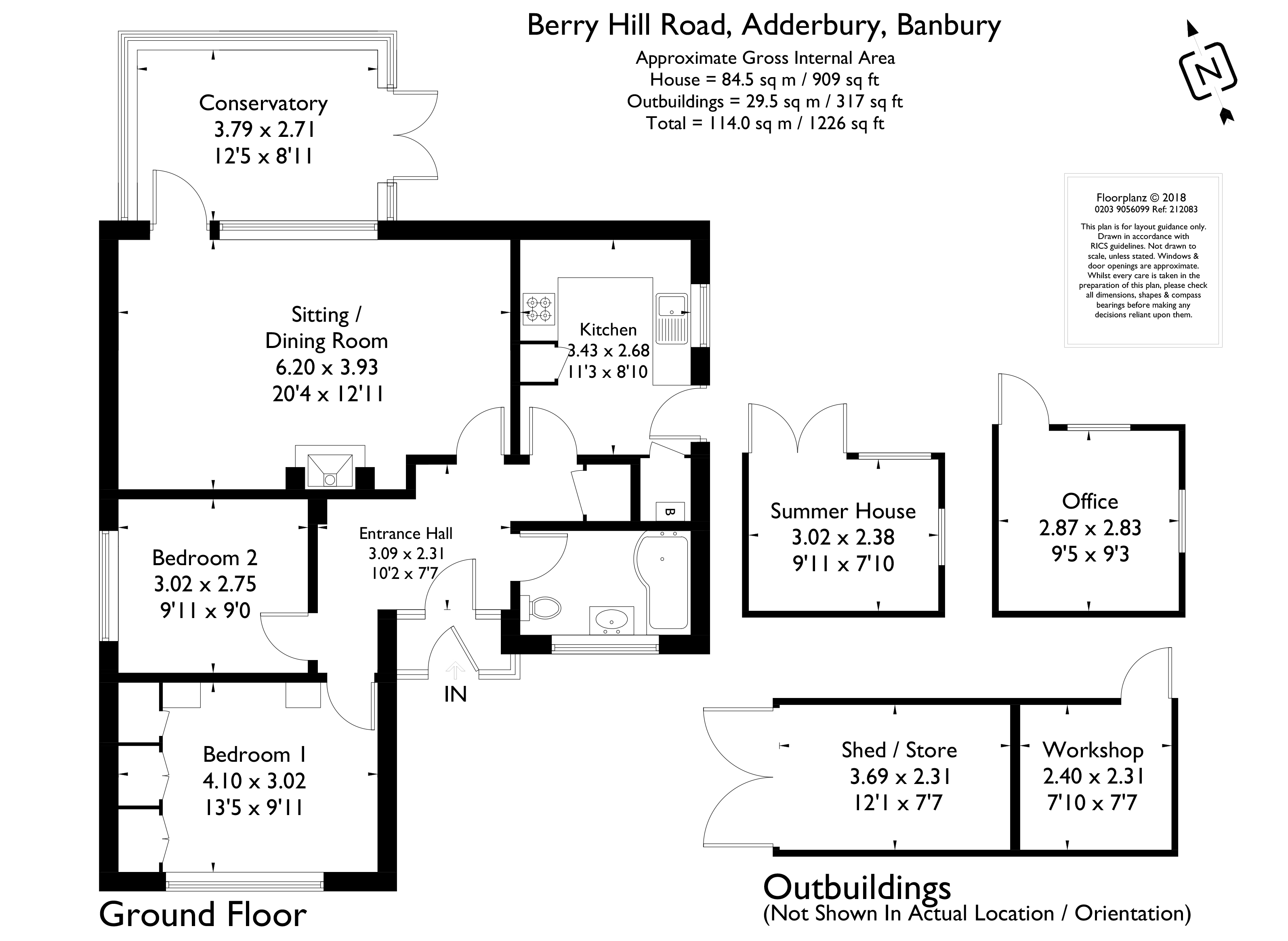 2 Bedrooms Bungalow to rent in Berry Hill Road, Adderbury, Banbury OX17