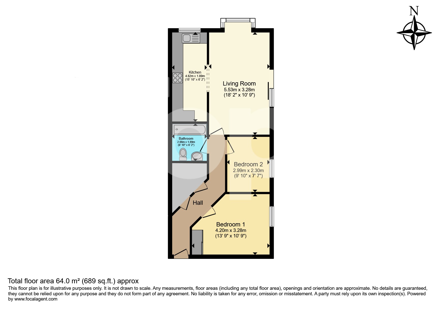 Flat 13, Beech Court, Norfolk Close, Dartford floorplan