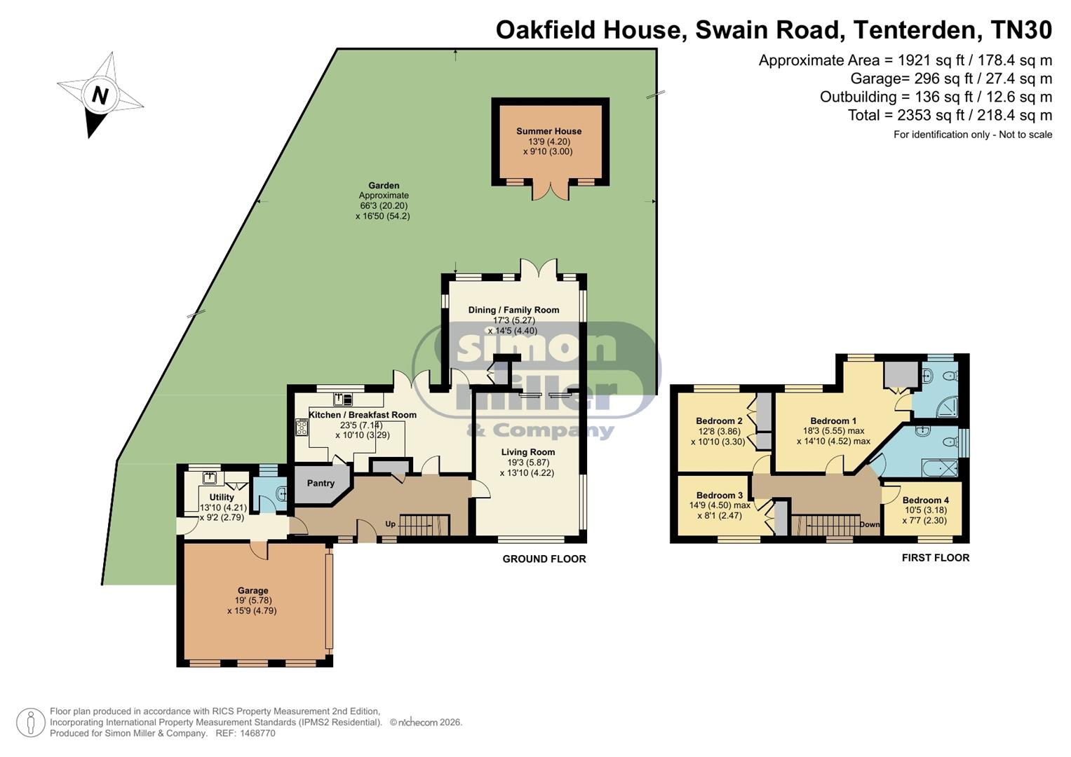 Oakfield House, Swain Road, Tenterden floorplan