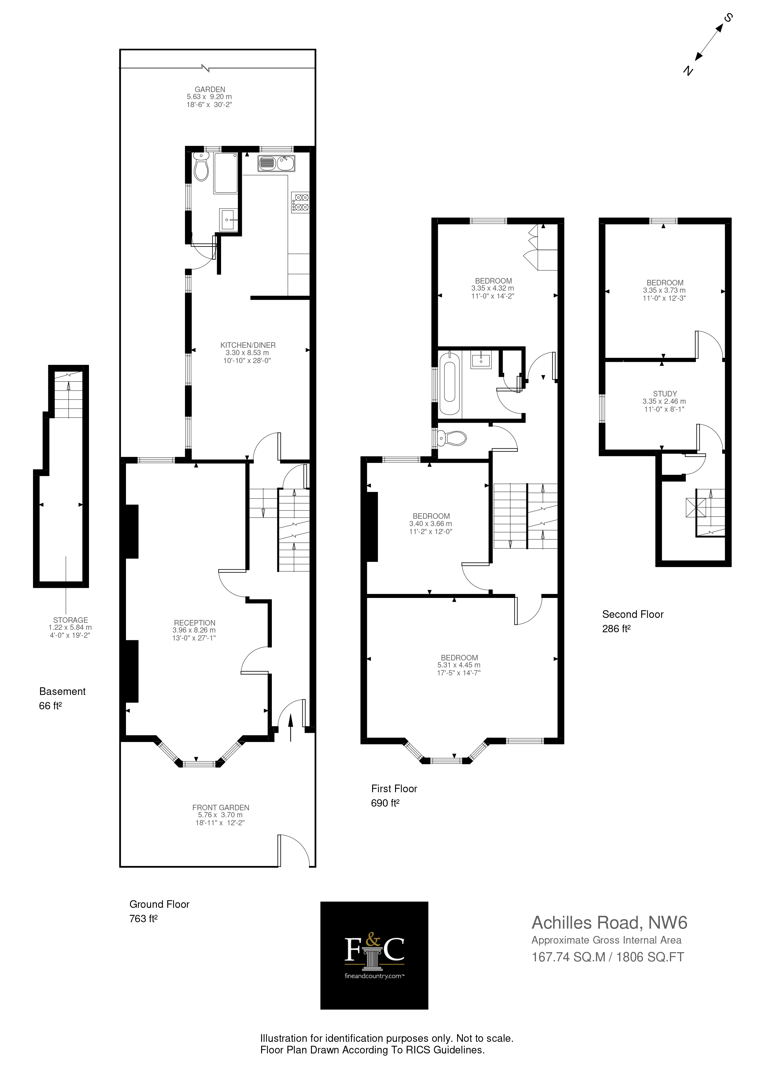 1, Achilles Road, London floorplan