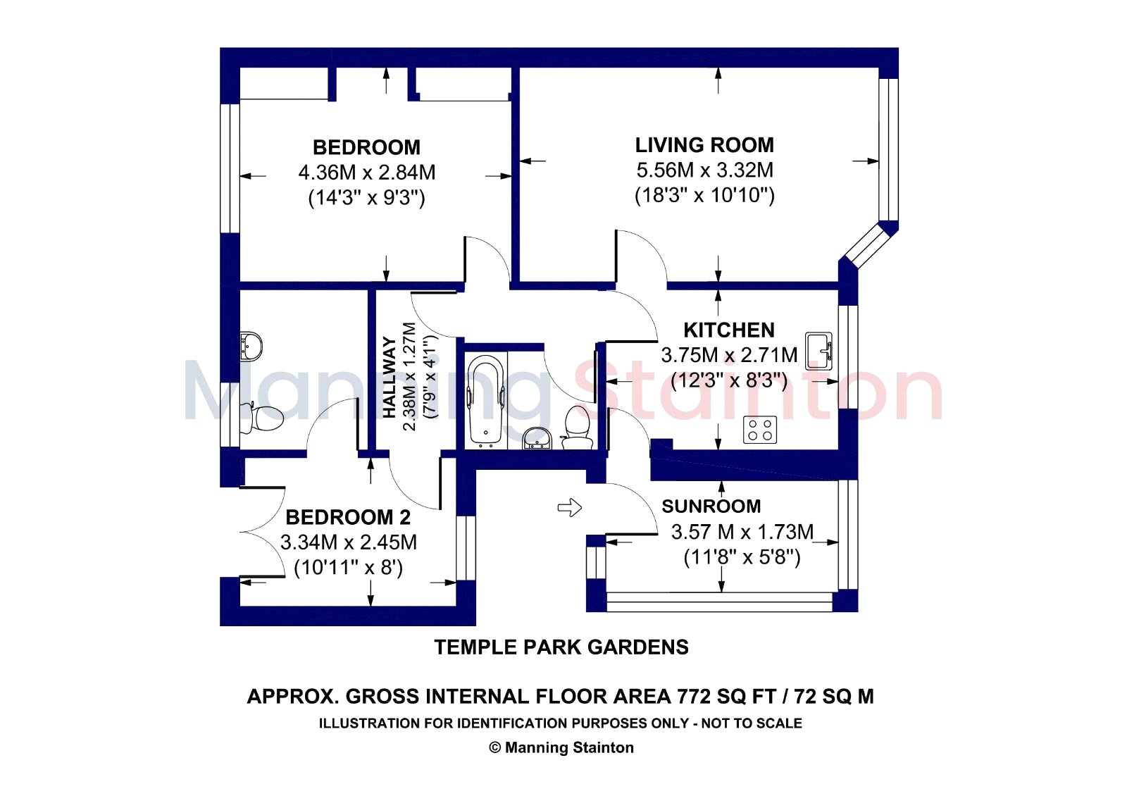 40, Temple Park Gardens, West Yorkshire floorplan