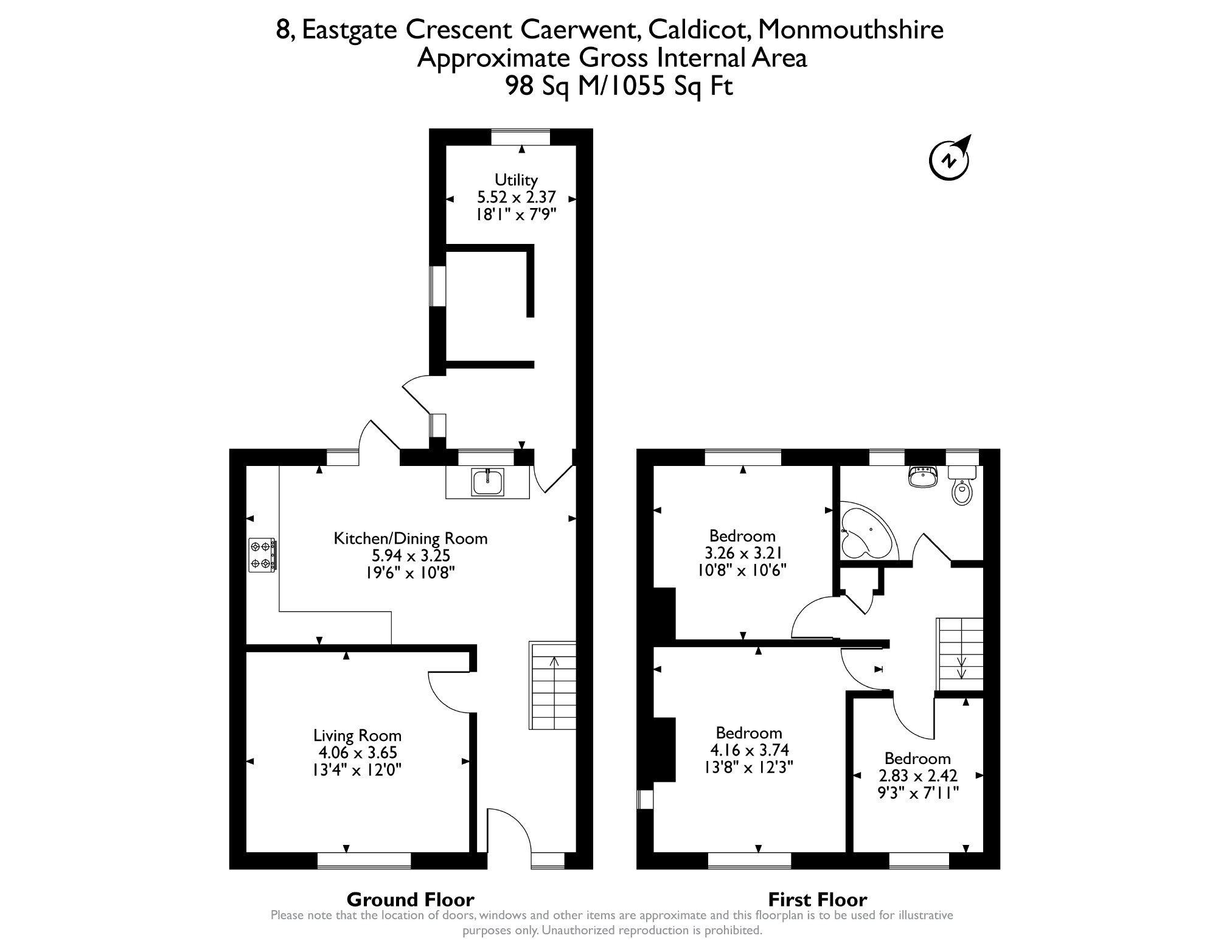 8, Eastgate Crescent, Caerwent, Caldicot floorplan