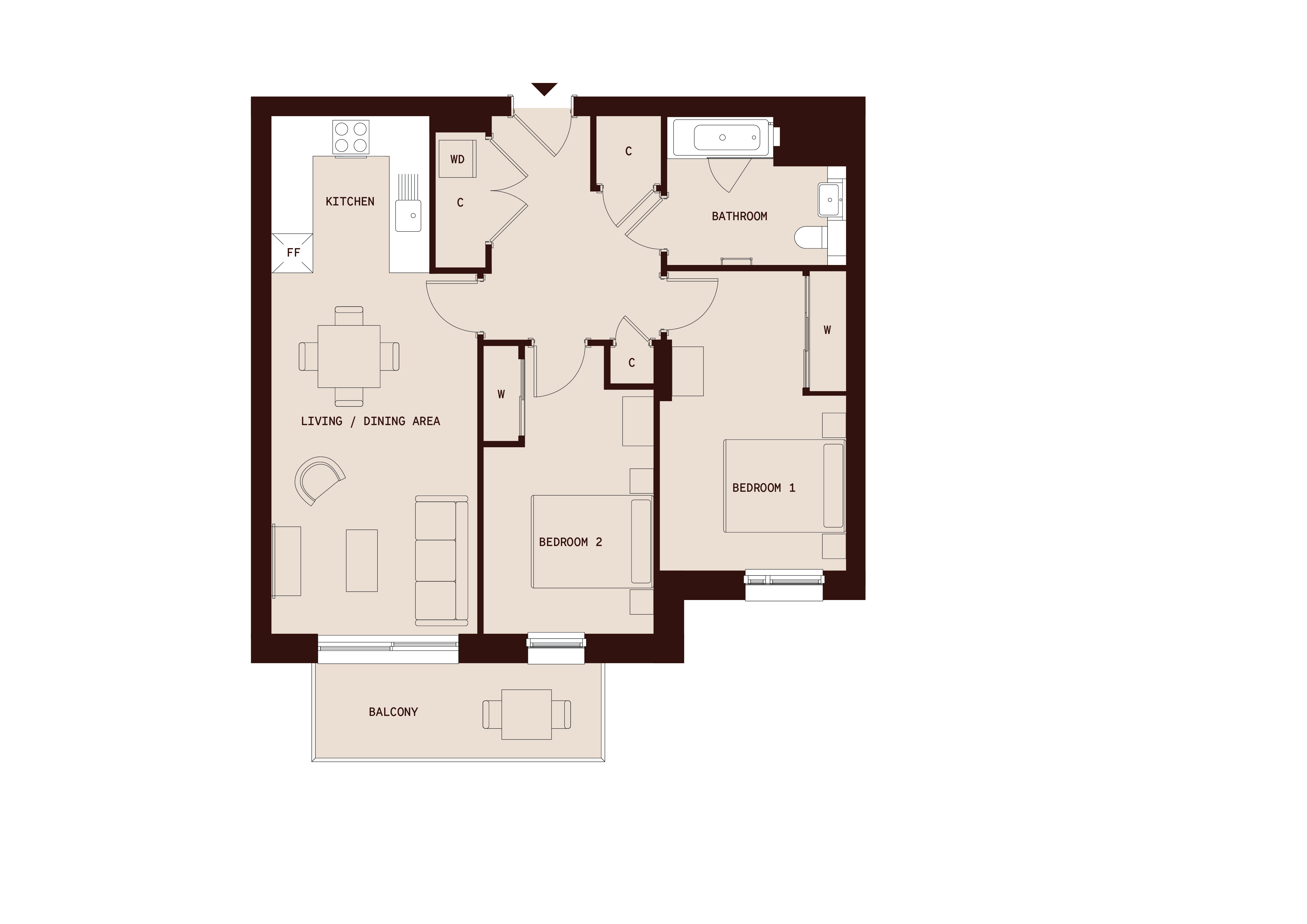 Flat 3, Draper House, 36 Aerodrome Road, Colindale floorplan