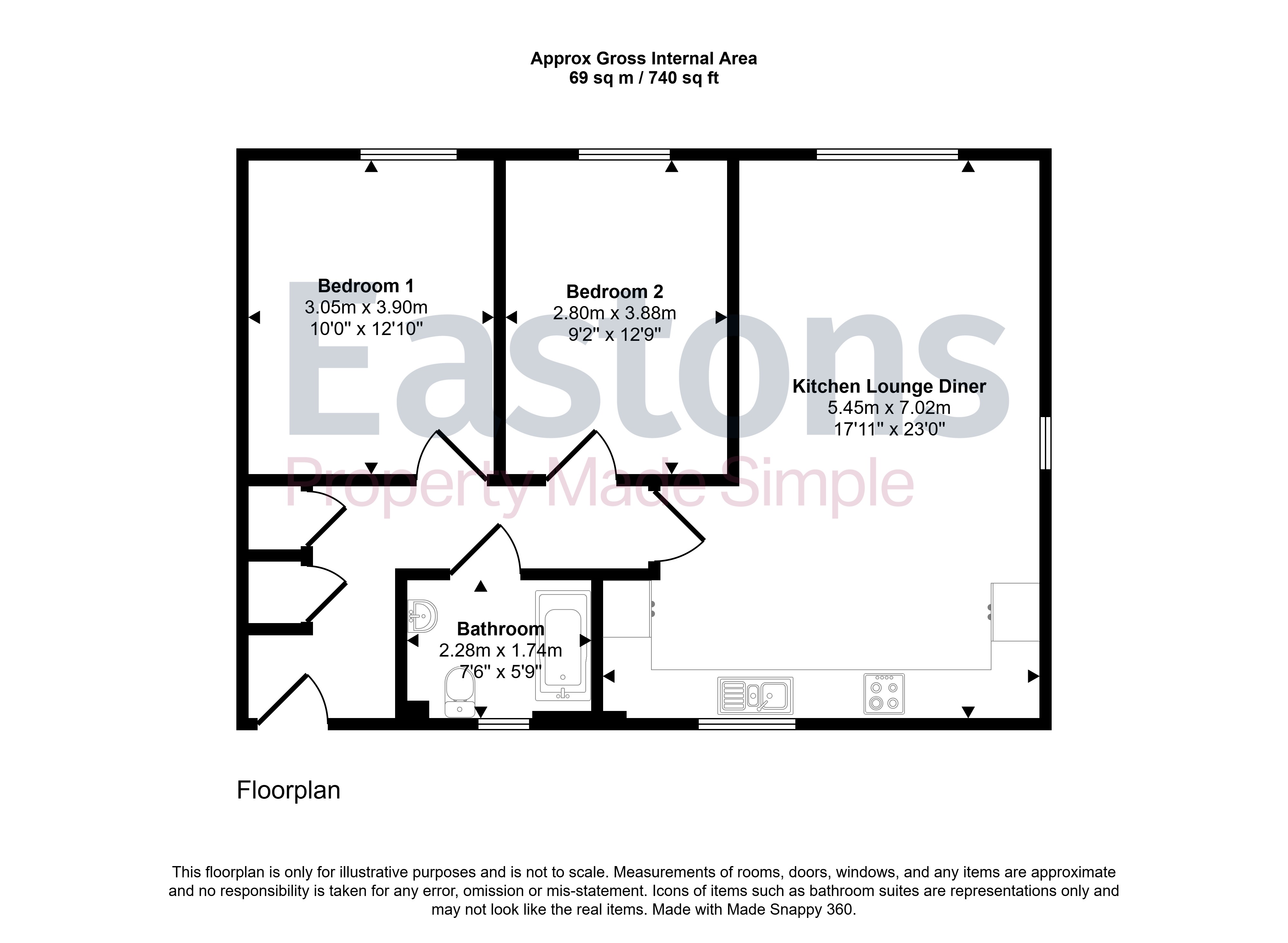 Preston Manor Road, Tadworth, Surrey, KT20 floorplan