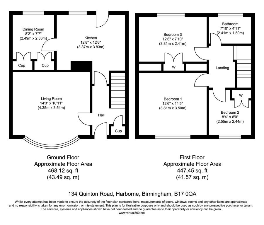 134, Quinton Road, Birmingham floorplan