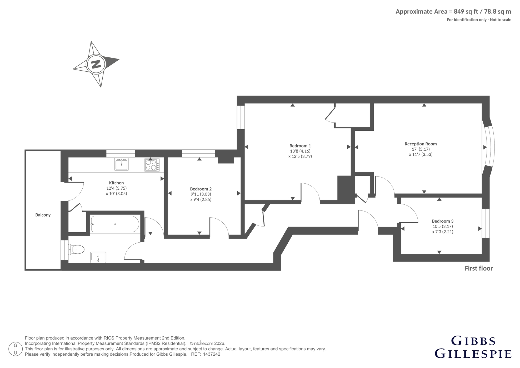 9 Kenmure Mansions,, Pitshanger Lane, Ealing floorplan