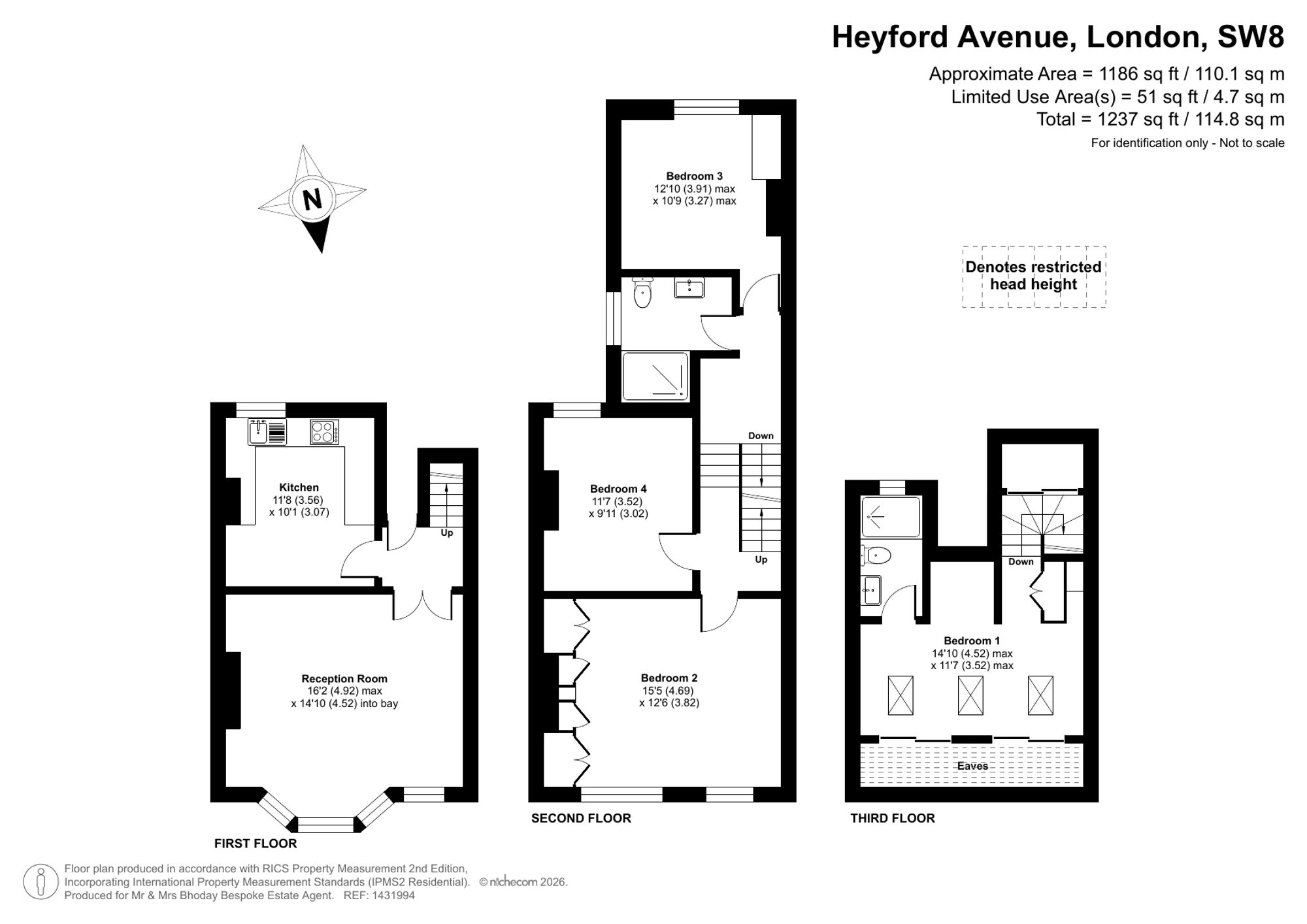 Flat B, 24 Heyford Avenue, London floorplan