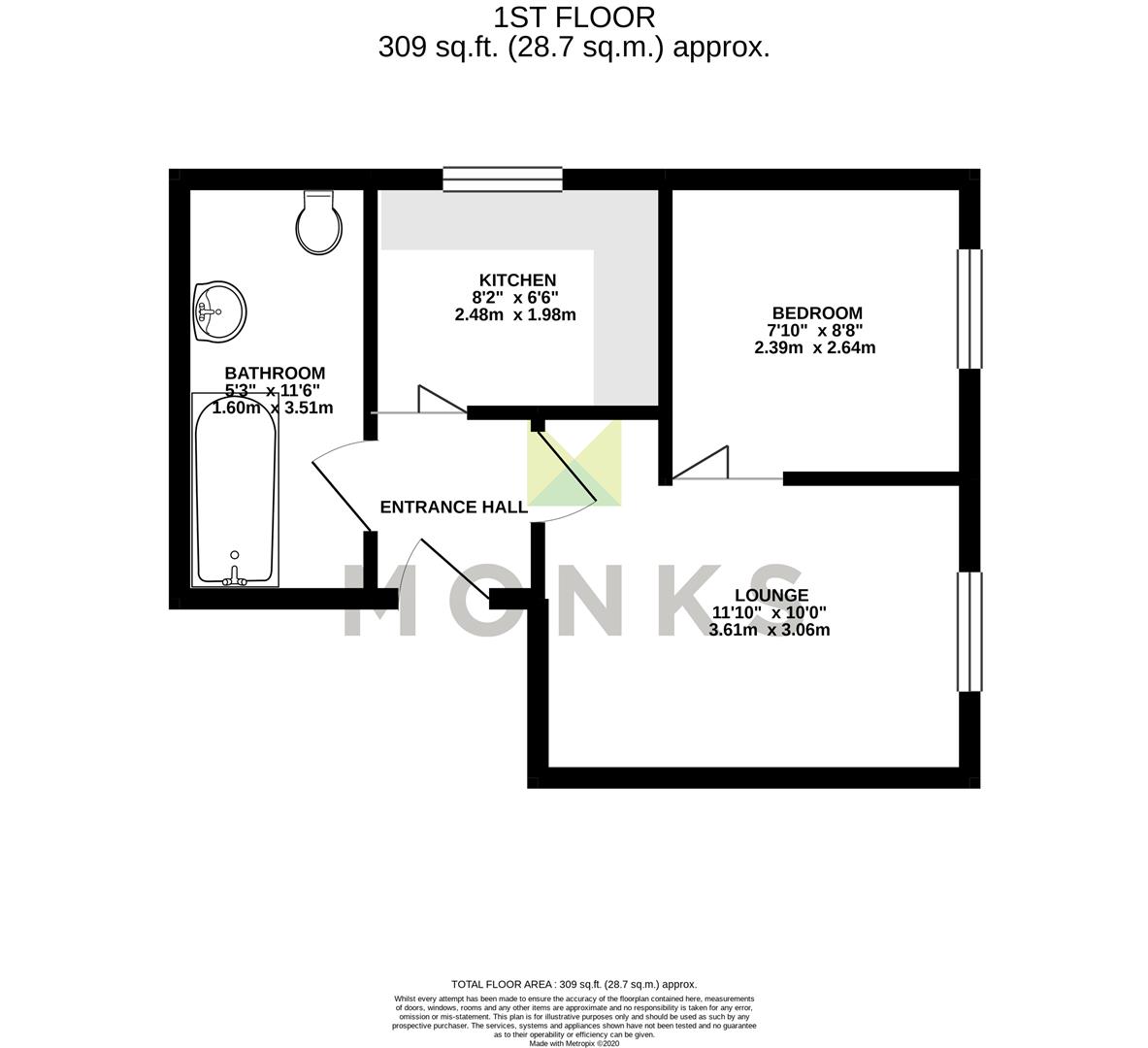 Flat 4, 50 High Street, Wem floorplan