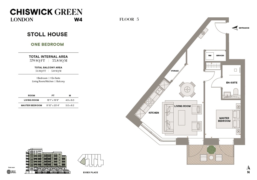 502, Stoll House, 25, Essex Place, London floorplan