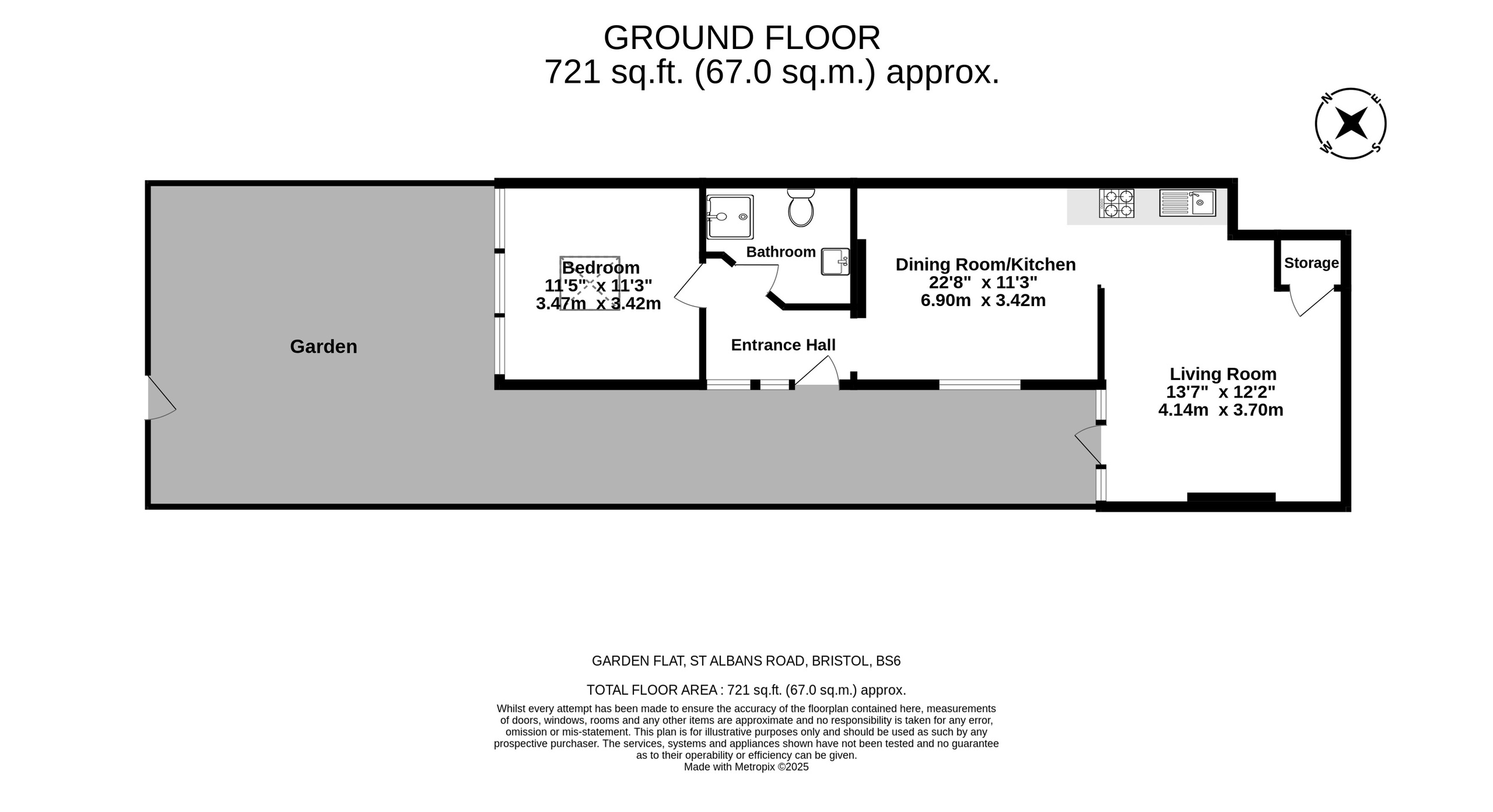 Garden Flat, Bristol floorplan