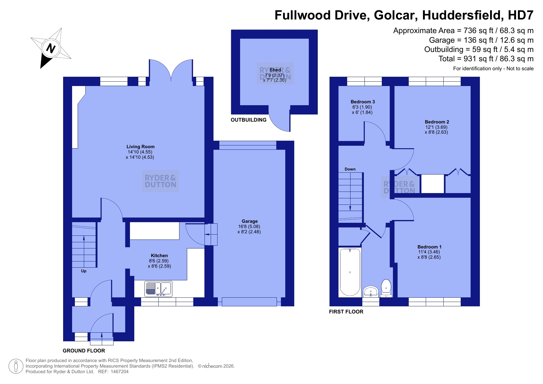 8, Fullwood Drive, Huddersfield floorplan