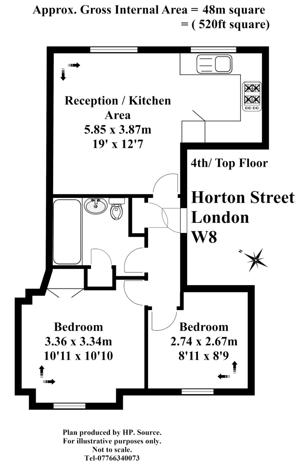 2 Bedrooms Flat to rent in Hornton Street, Kensington, London W8