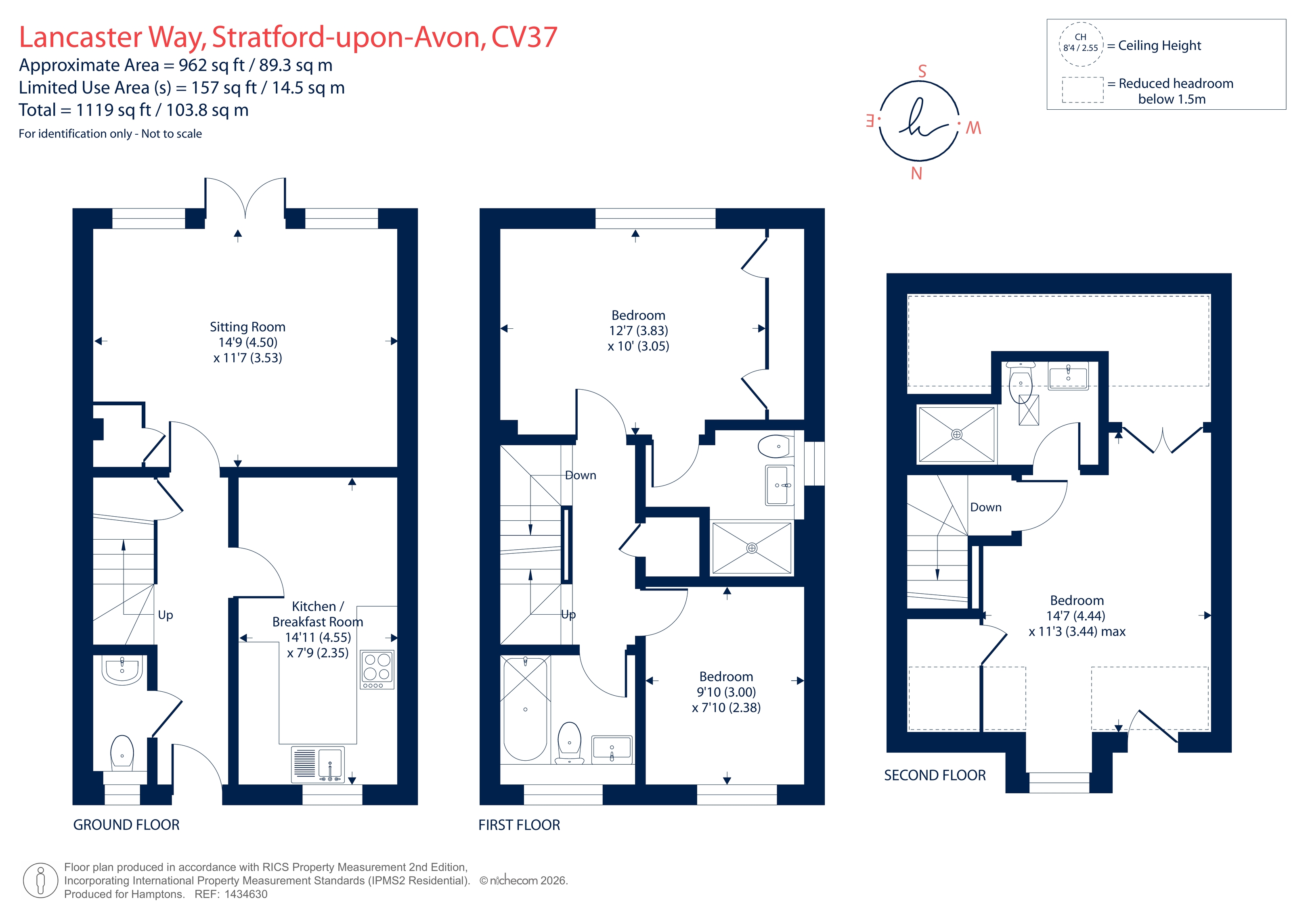55, Lancaster Way, Stratford-upon-Avon floorplan