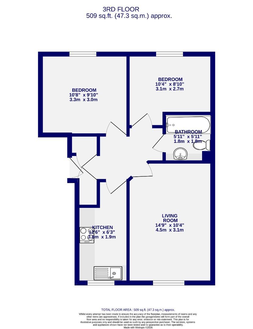 73, St. Pauls Mews, York floorplan