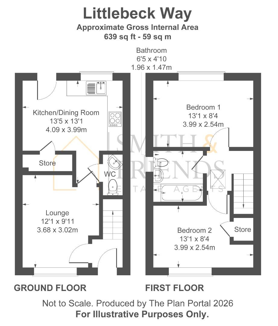 60, Littlebeck Way, Hartlepool floorplan