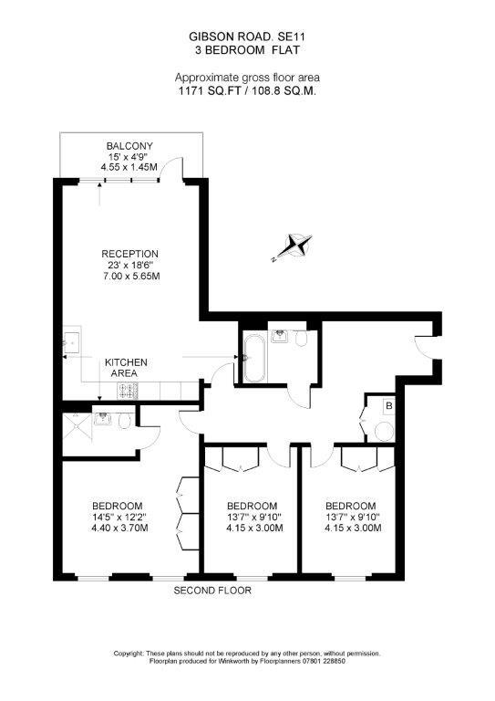 3 Bedrooms Flat to rent in Gibson Road, London SE11