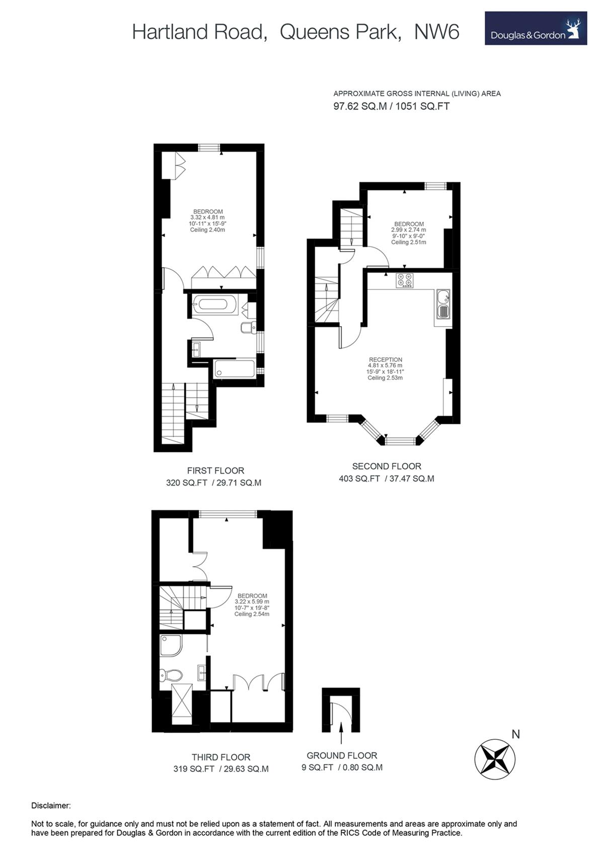 Hartland Road, London NW6, 3 bedroom flat for sale 59419719