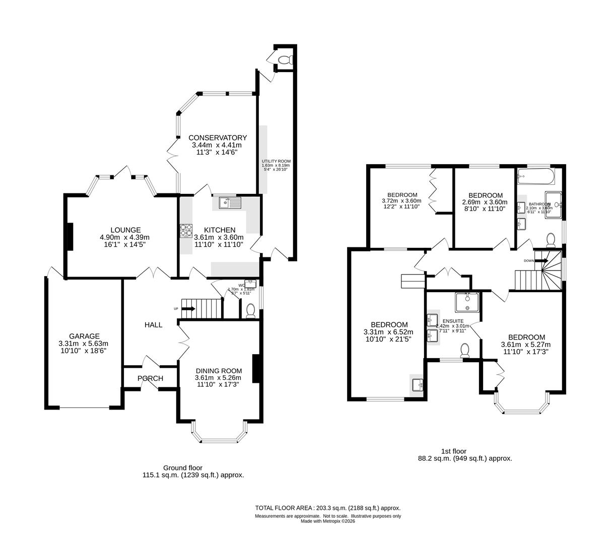 41, The Drive, Wallington floorplan