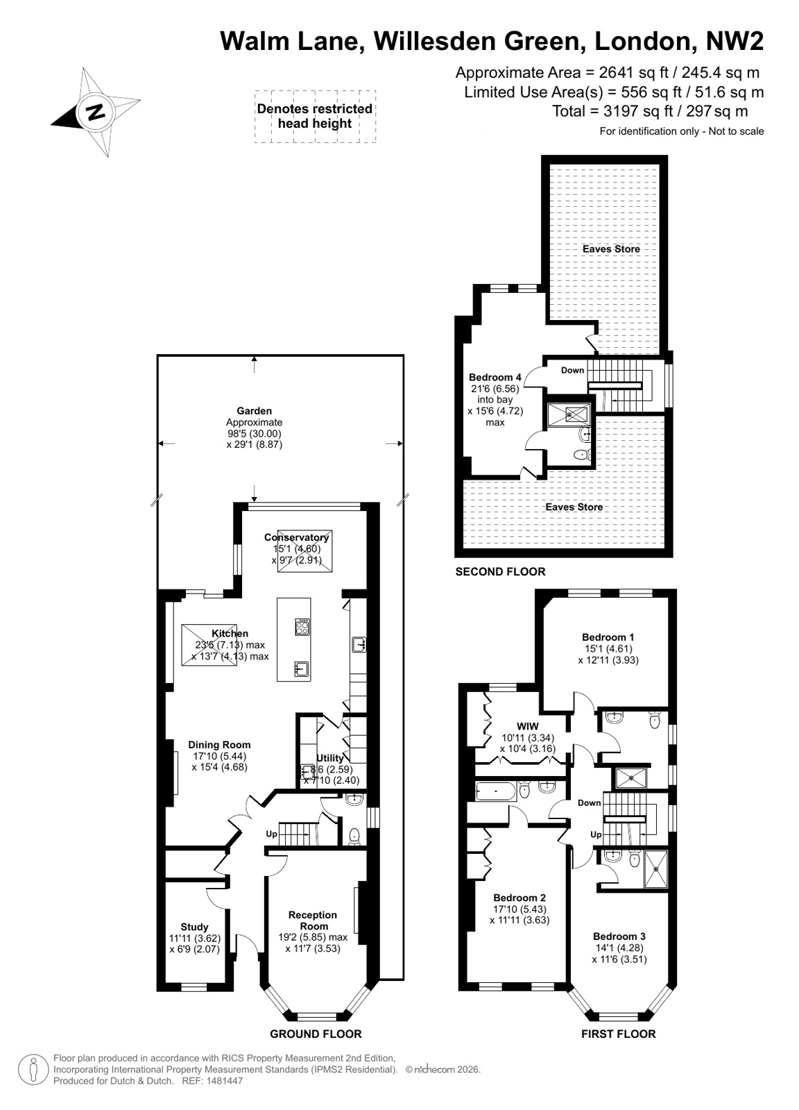 230, Walm Lane, London floorplan