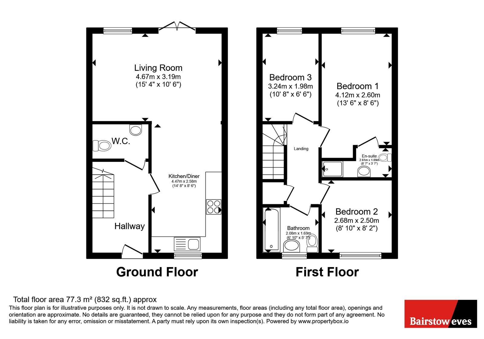 22, Brandon Walk, Nottinghamshire floorplan