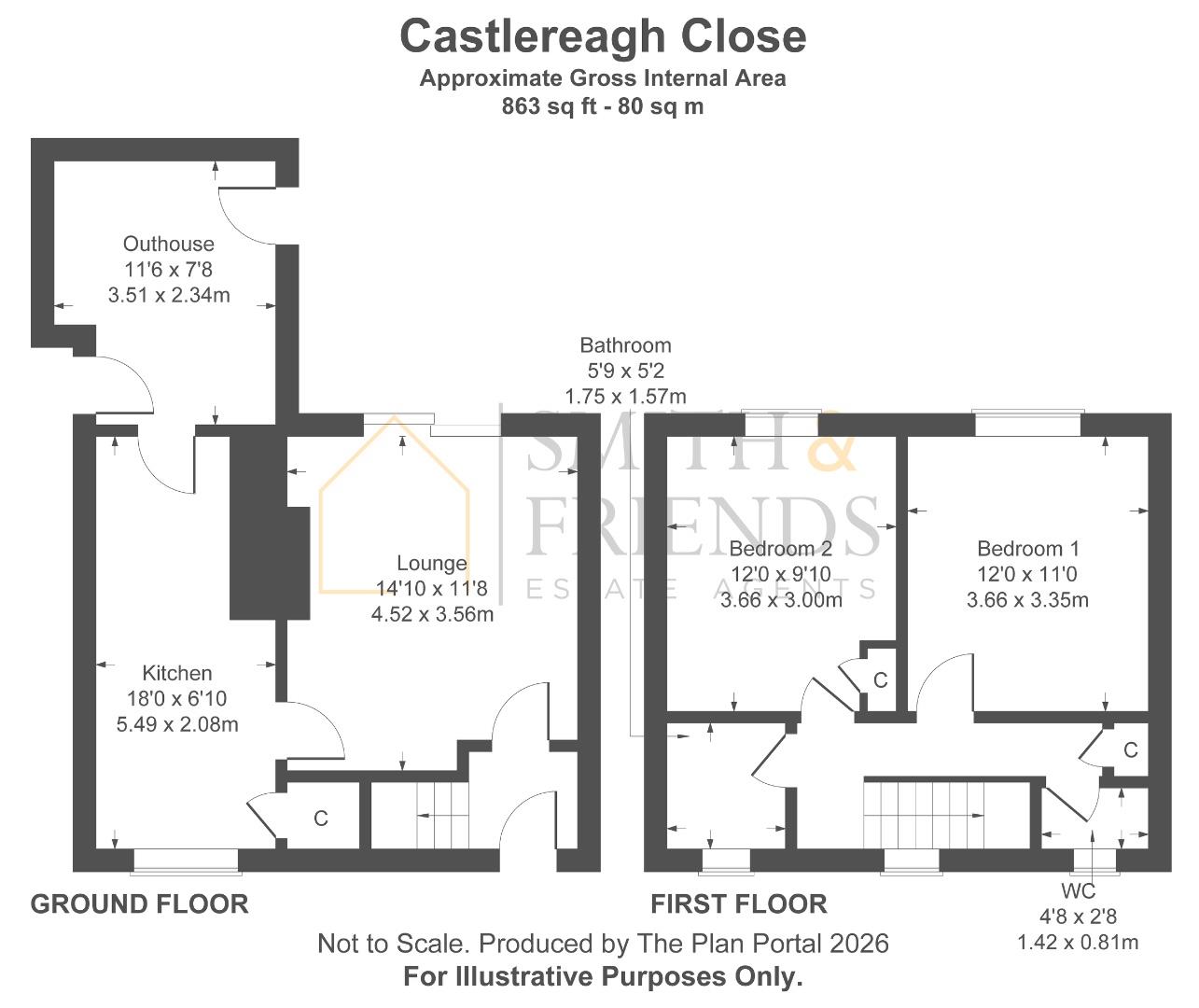 9, Castlereagh Close, Newton Aycliffe floorplan