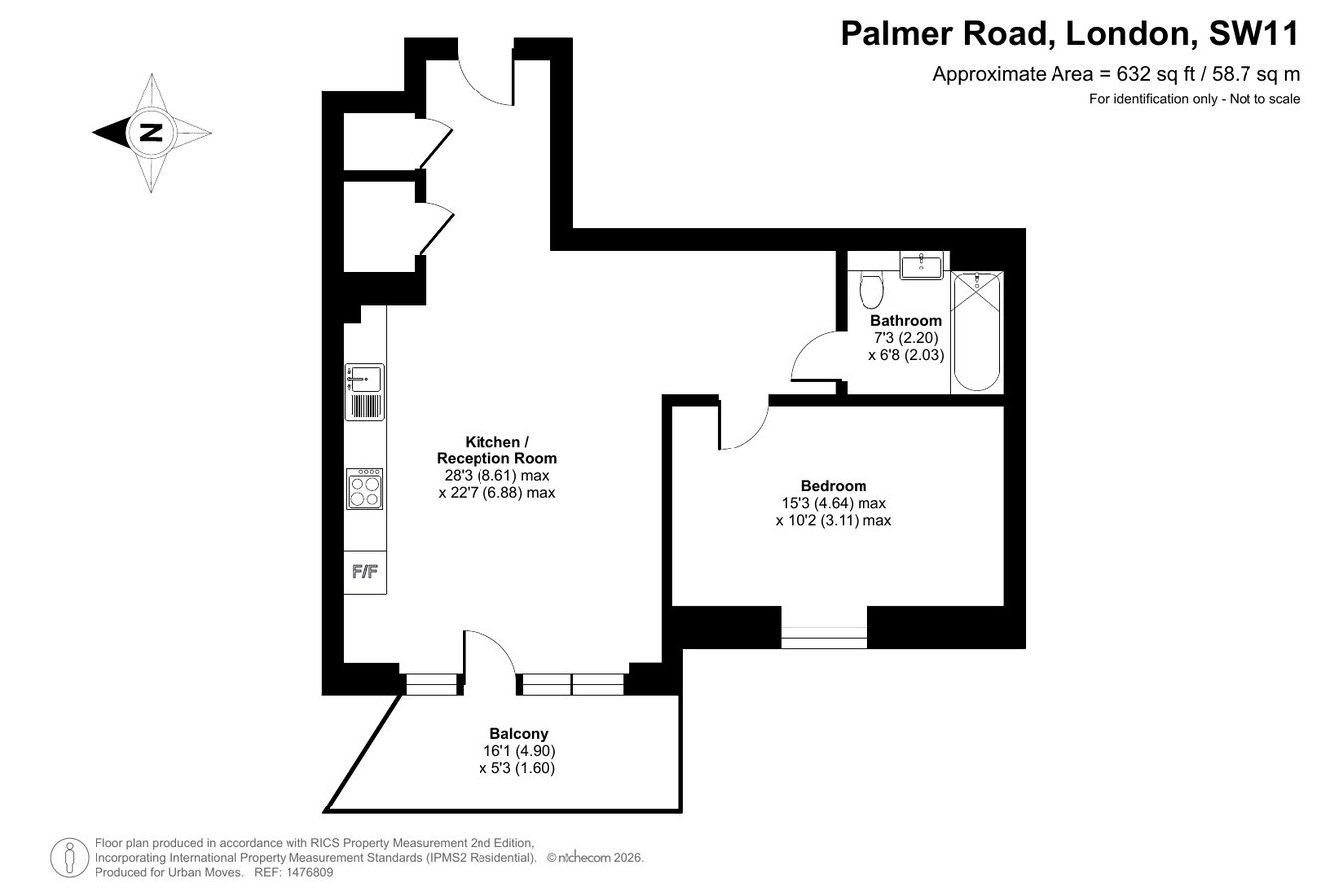 64, Elmbridge House, London floorplan