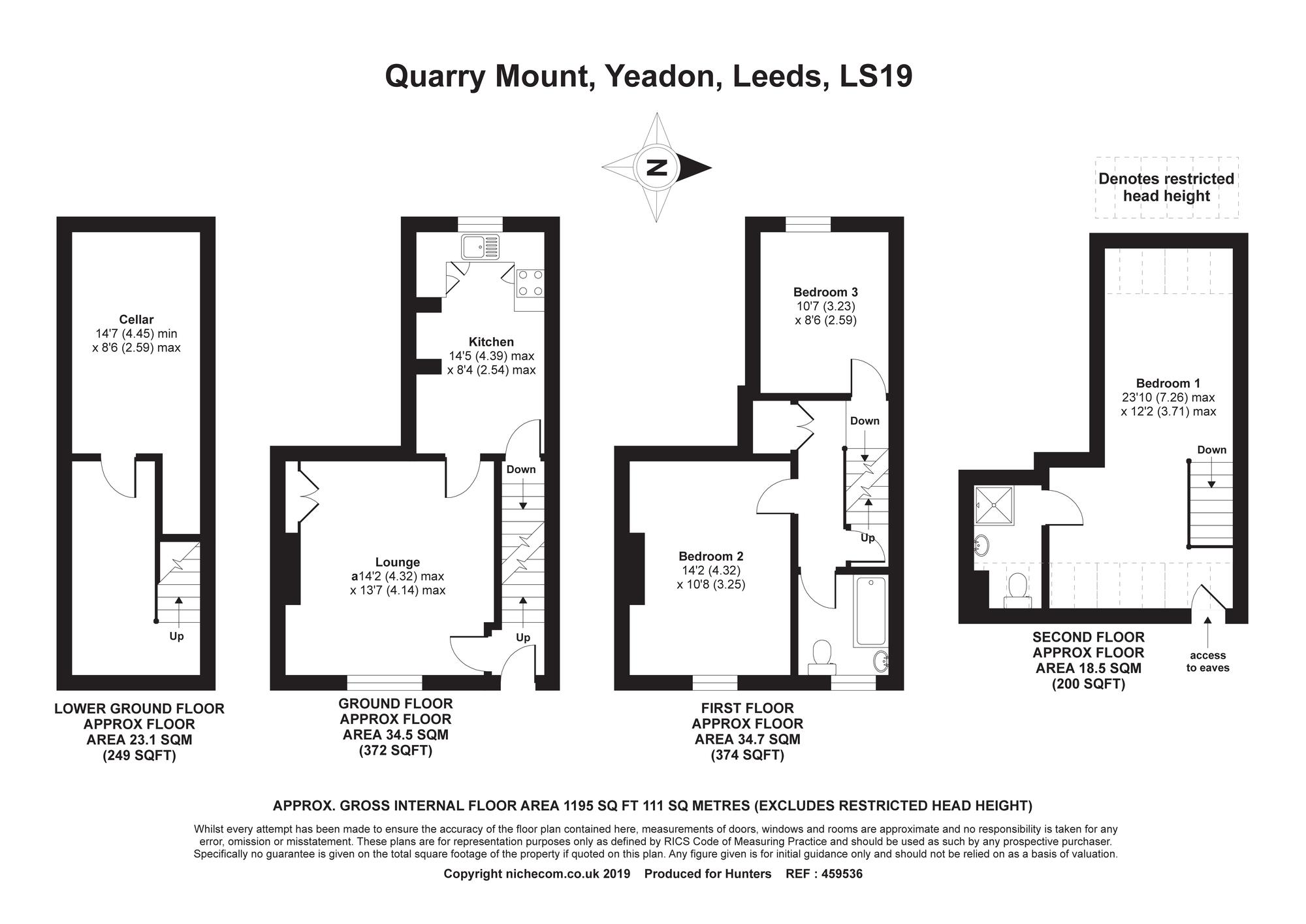 3 Bedrooms Terraced house for sale in Quarry Mount, Yeadon, Leeds LS19