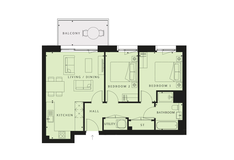 2 Bedrooms Flat for sale in Meadowlark House, Moorhen Drive, Hendon, London NW9