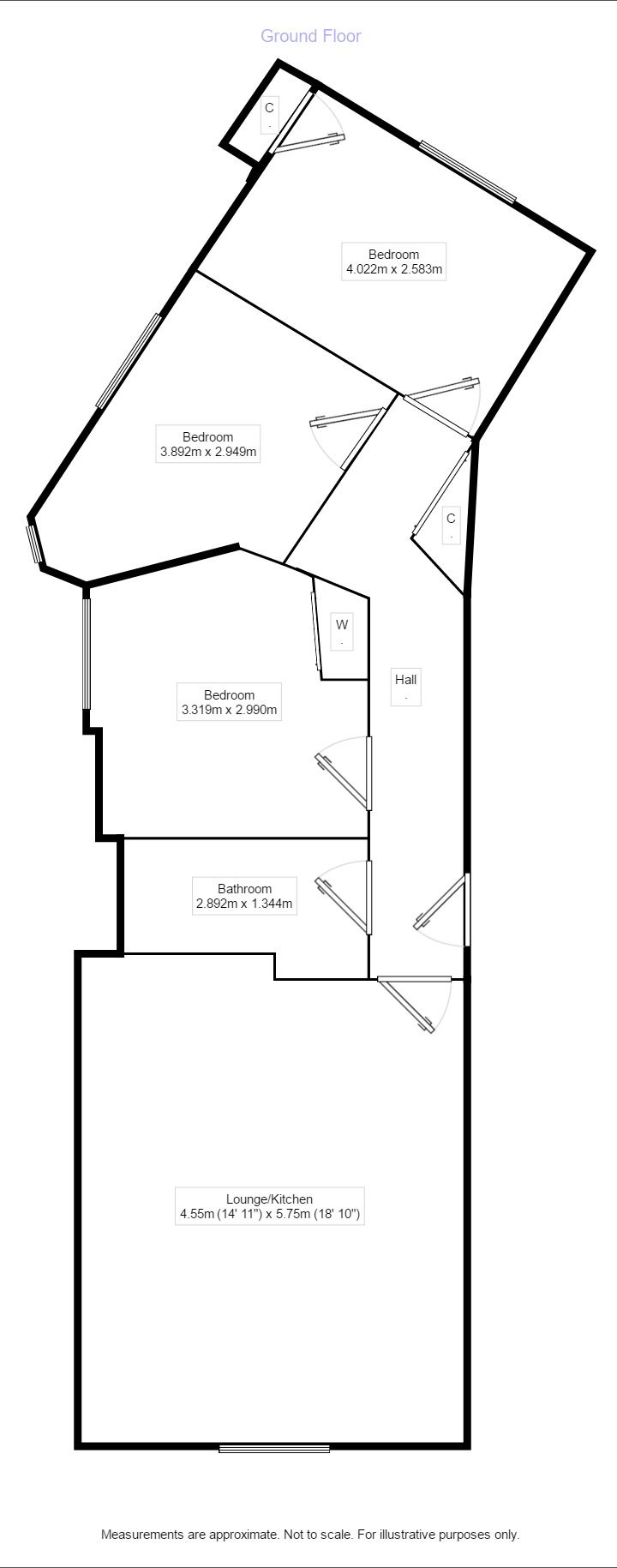 3 Bedrooms Flat for sale in C Queen Street, Stirling FK8