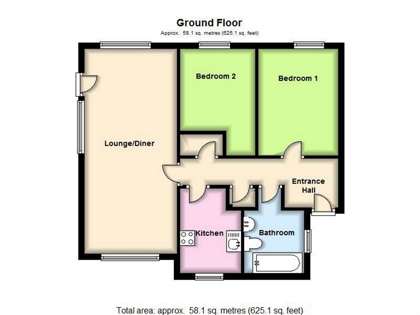 2 Bedrooms Flat for sale in Hilly Fields, Welwyn Garden City, Hertfordshire AL7