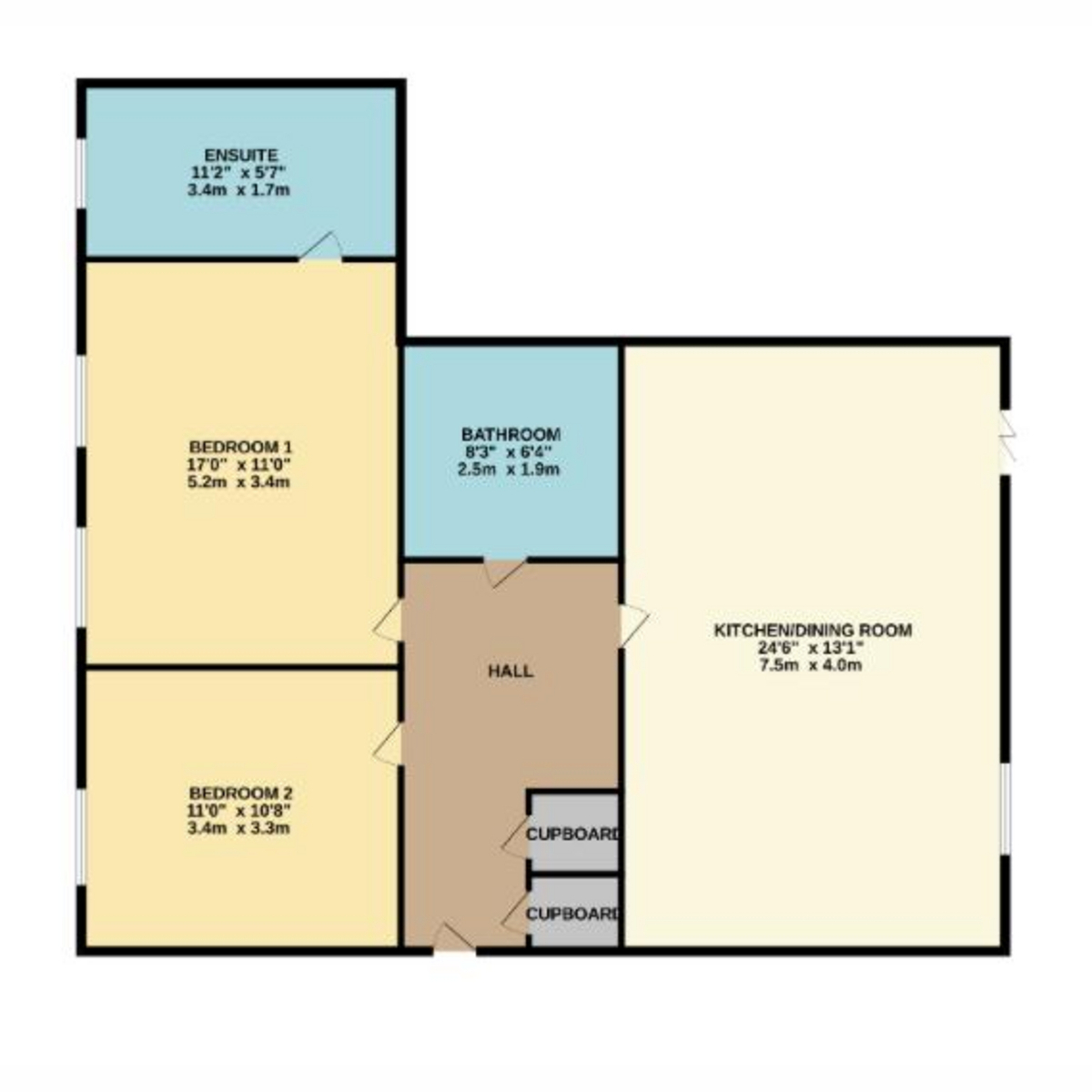Flat Flat 2, 4 Crown Place, Crown Place, Poundbury floorplan
