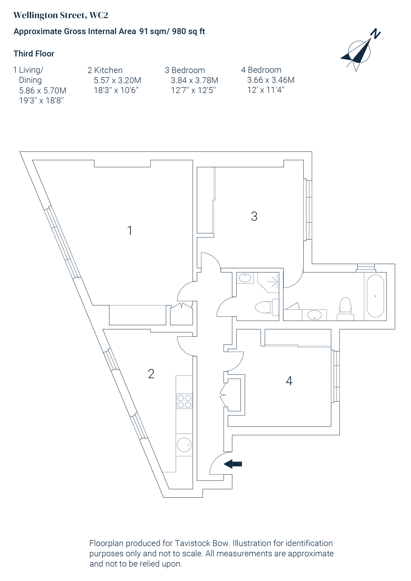 Apartment 3, London floorplan