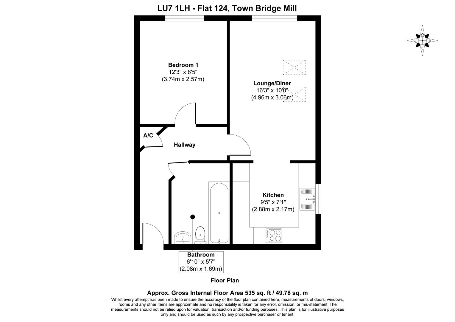 Flat 124, Town Bridge Mill, Leighton Road, Leighton Buzzard floorplan