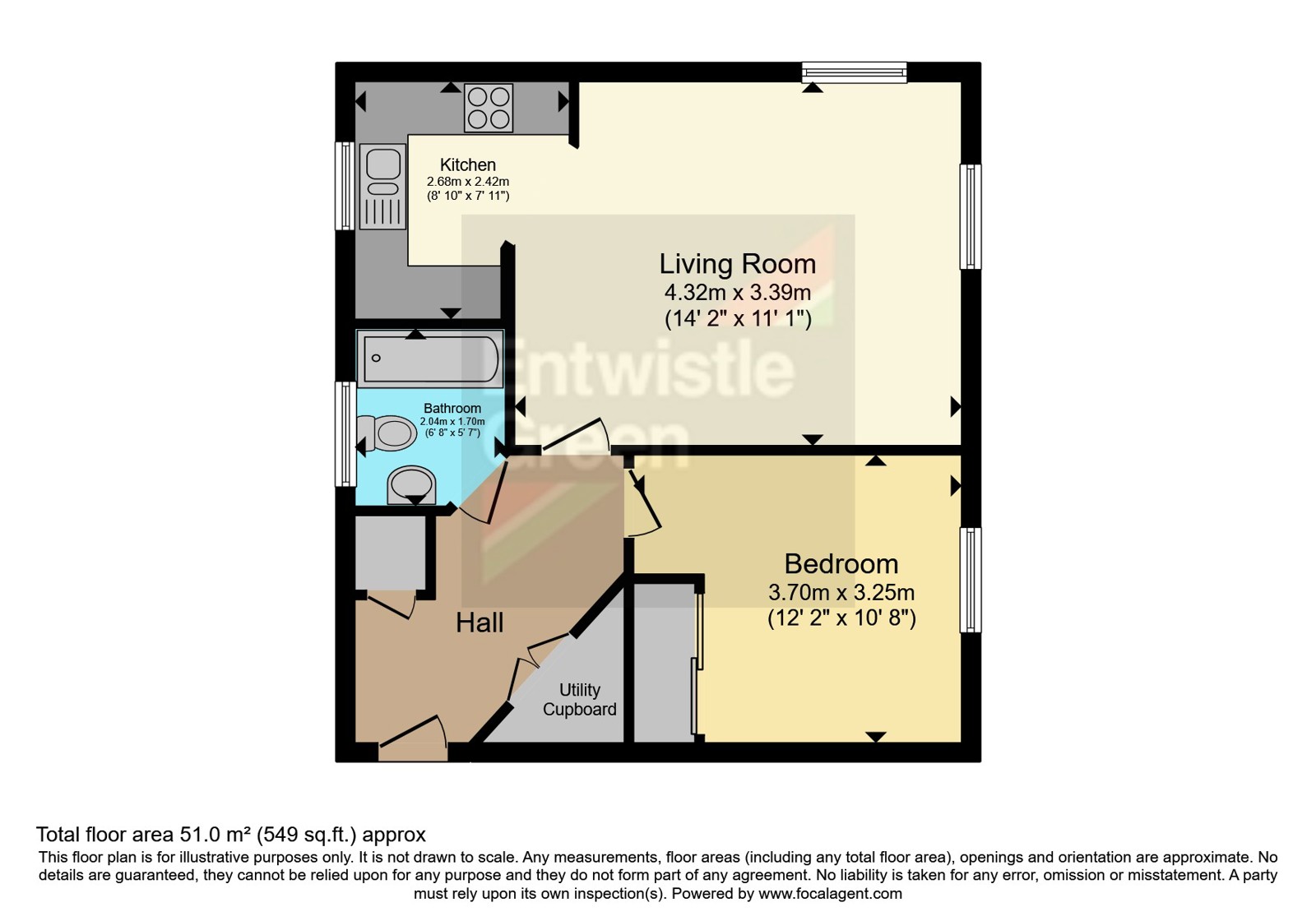 Flat A, 7, New Quay Road, Lancashire floorplan