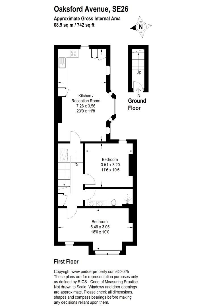 Oaksford Avenue, Sydenham, London, SE26 floorplan