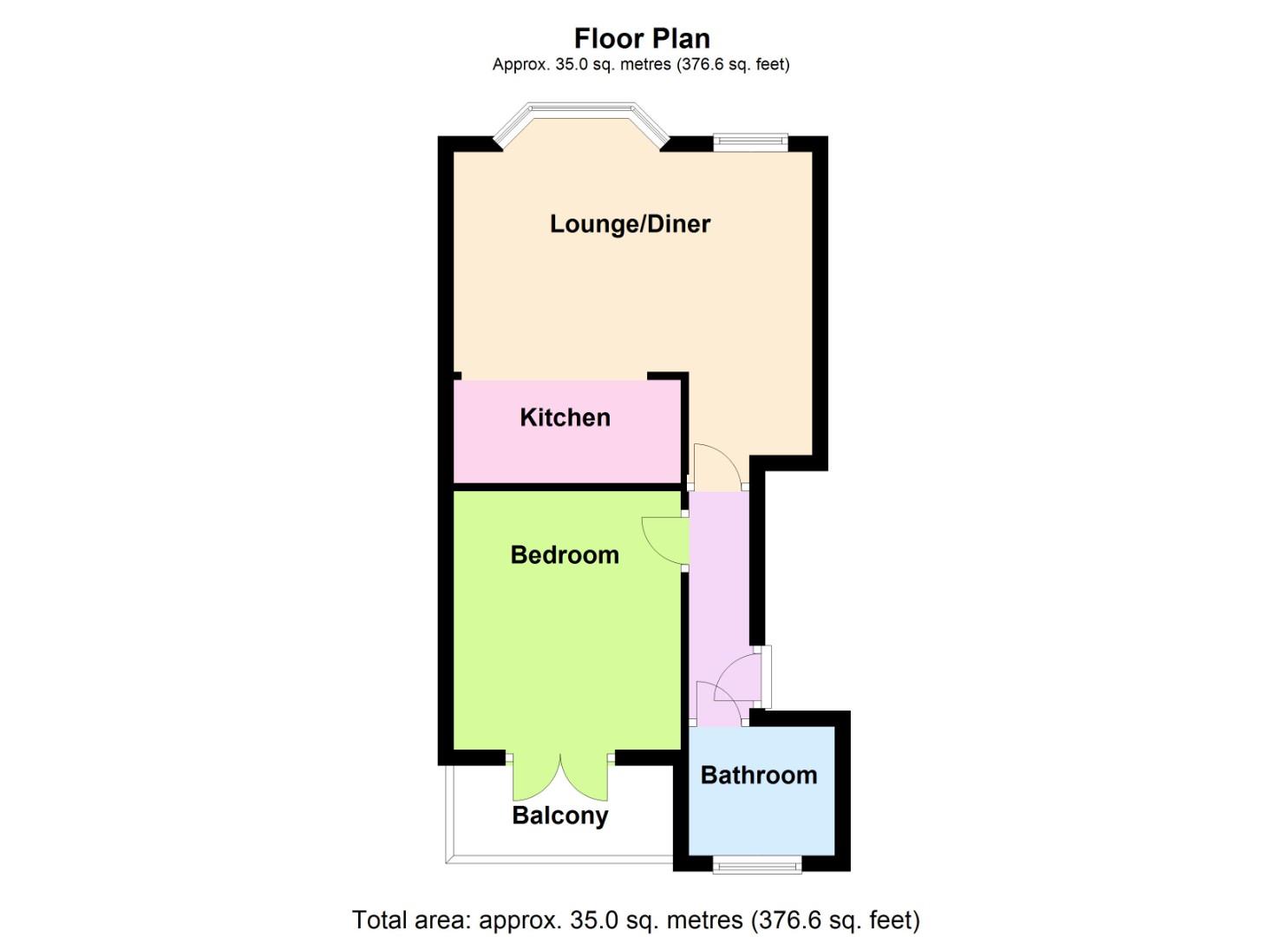 Flat C, 57, Ditchling Road, Brighton floorplan