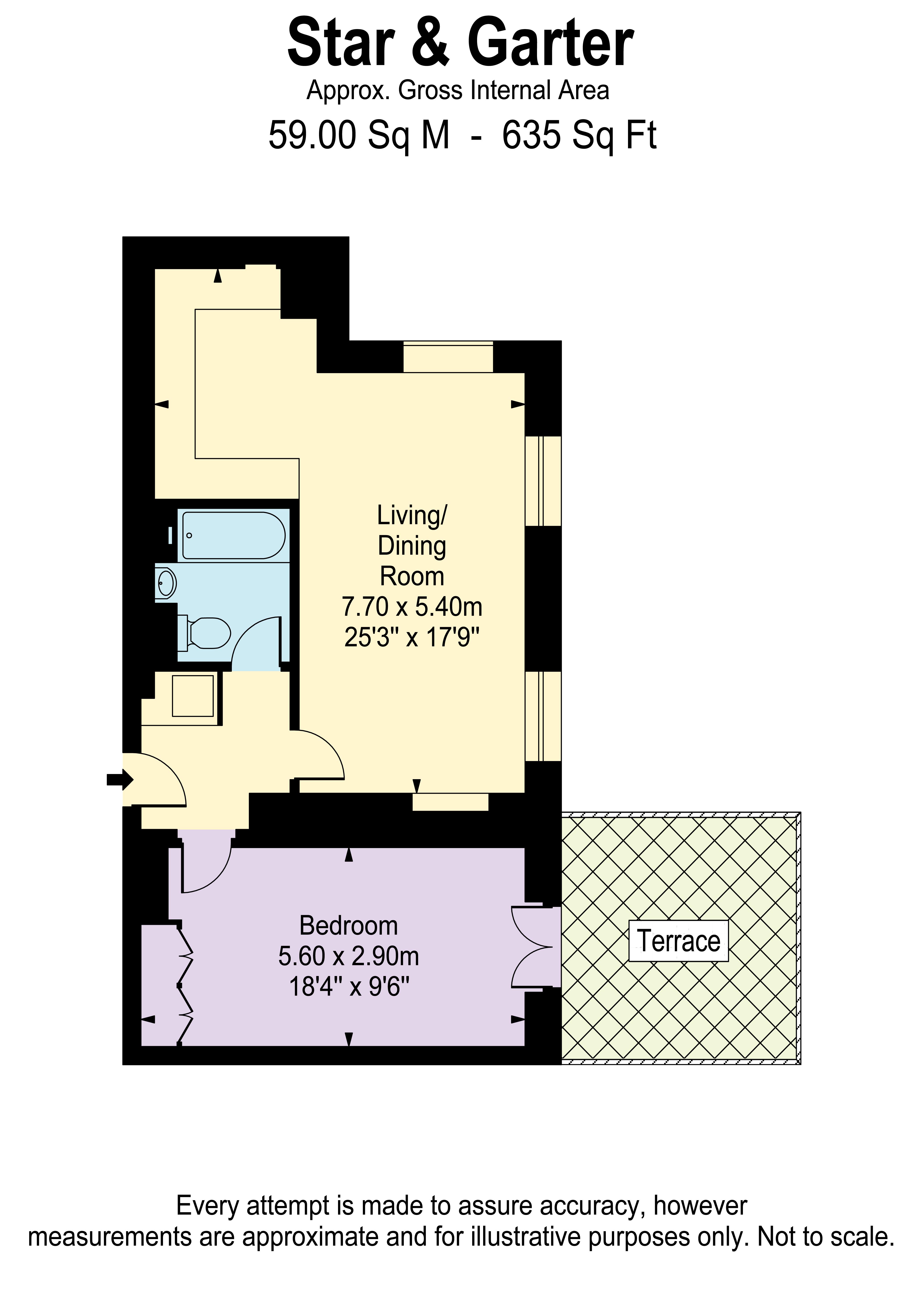 25 Star & Garter, Richmond Hill, Richmond floorplan