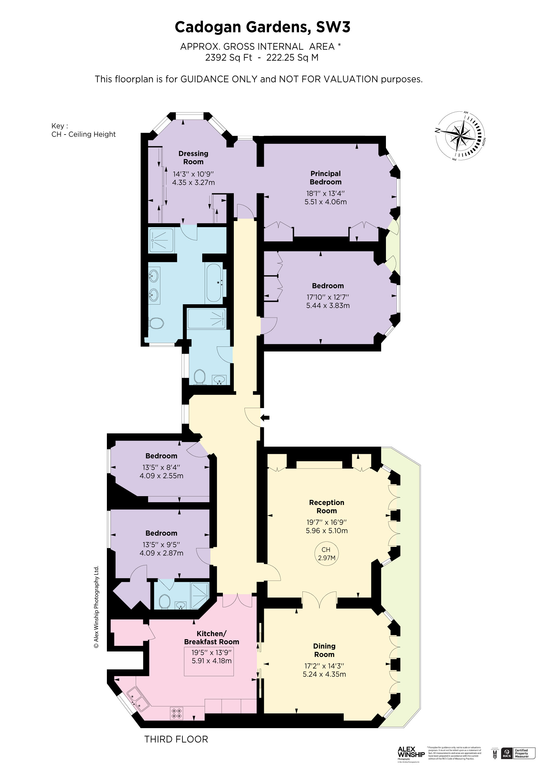 Cadogan Gardens, Chelsea, London SW3, 4 bedroom flat for sale