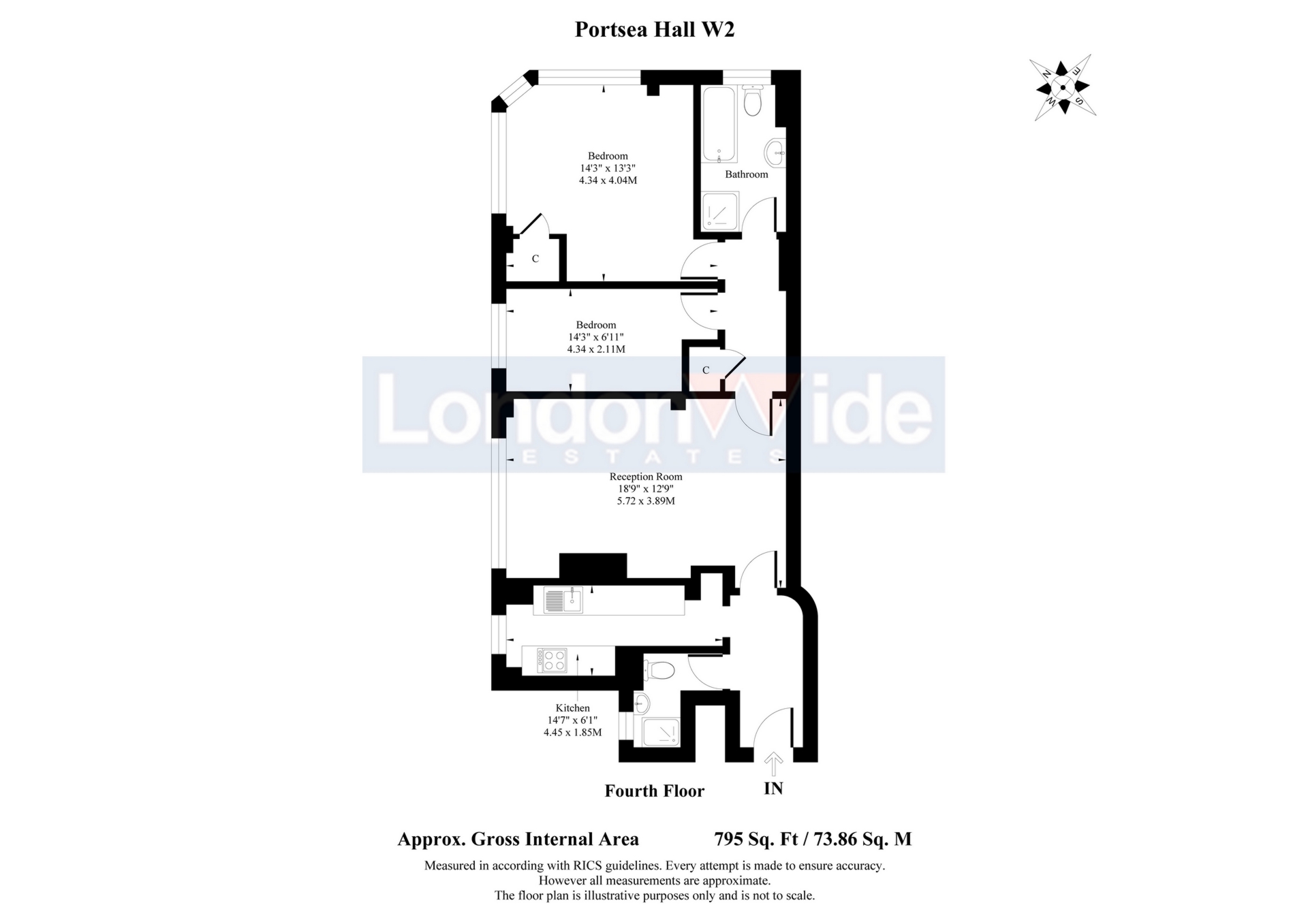113 Portsea Hall, Portsea Place, London floorplan