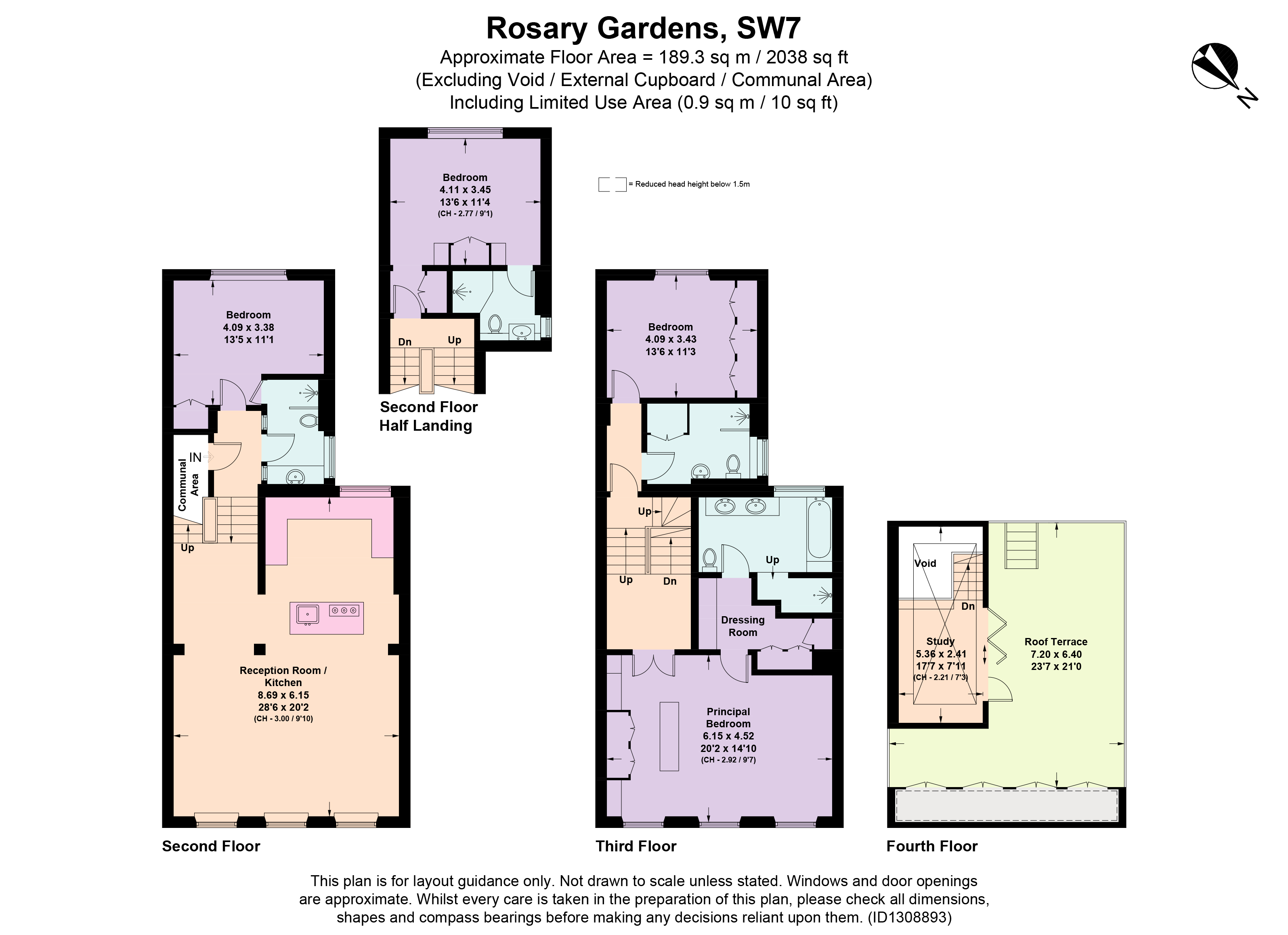 33, Rosary Gardens, London floorplan